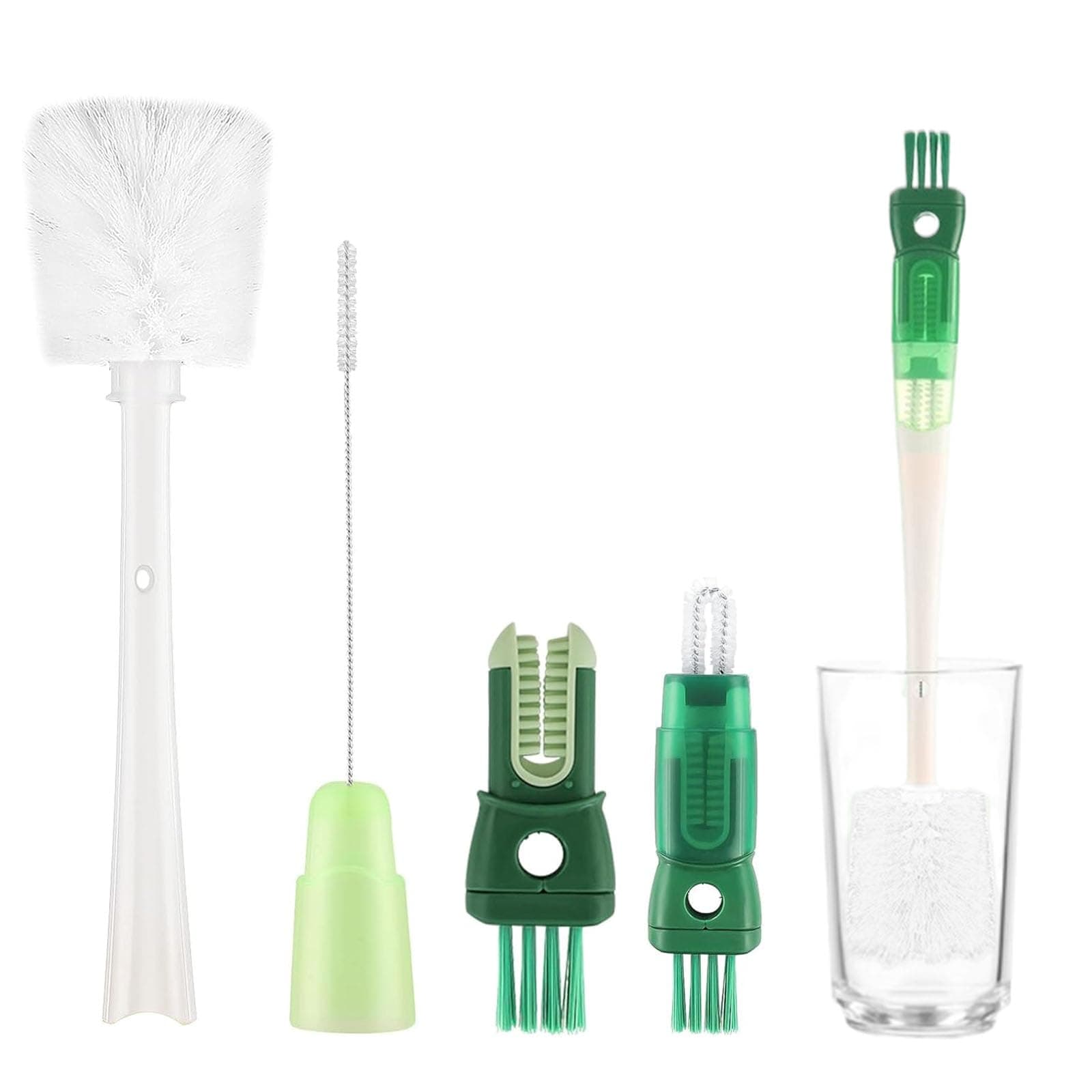 Water Bottle Cleaner Brush,5-in-1 Bottle Brushes Scrub Brush for Cleaning Bottles
