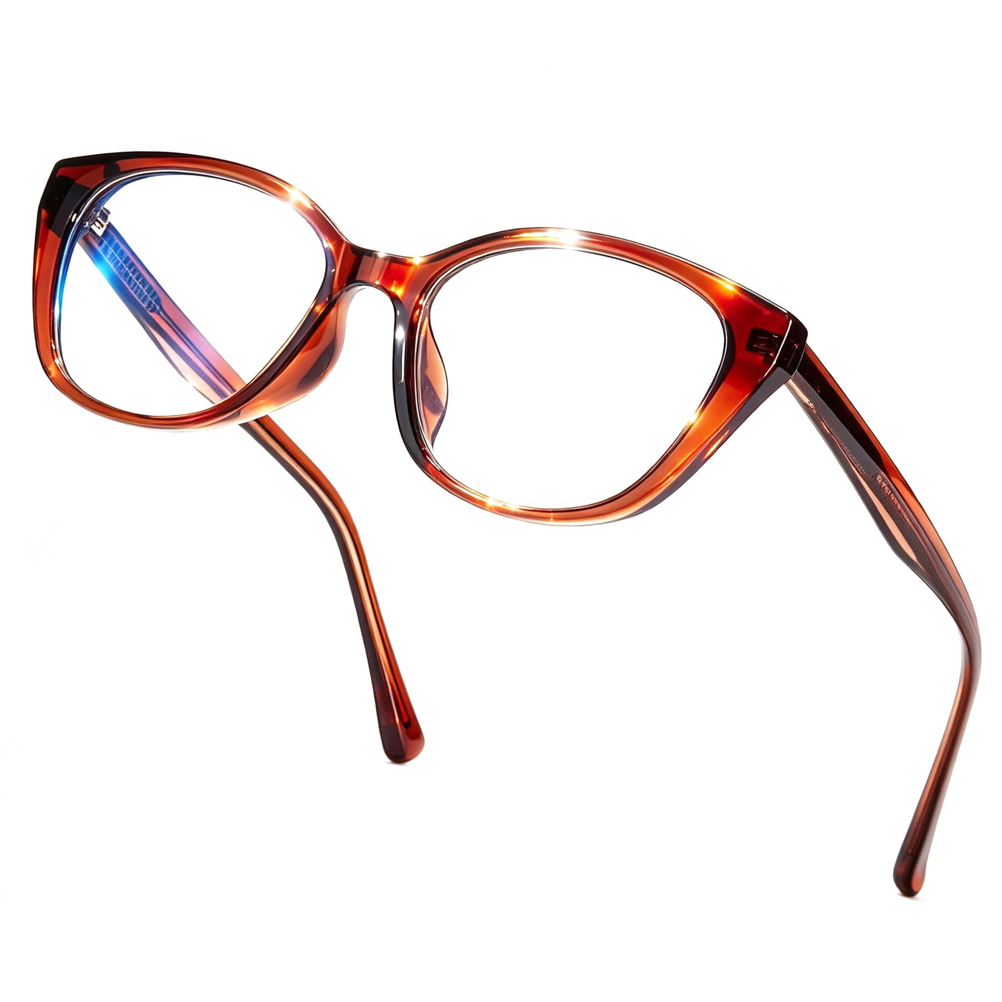 FancyPink Women's Blue Light Blocking Glasses - Cateye Acetate Tr90 Frame Anti Blue Light Glasses for Women