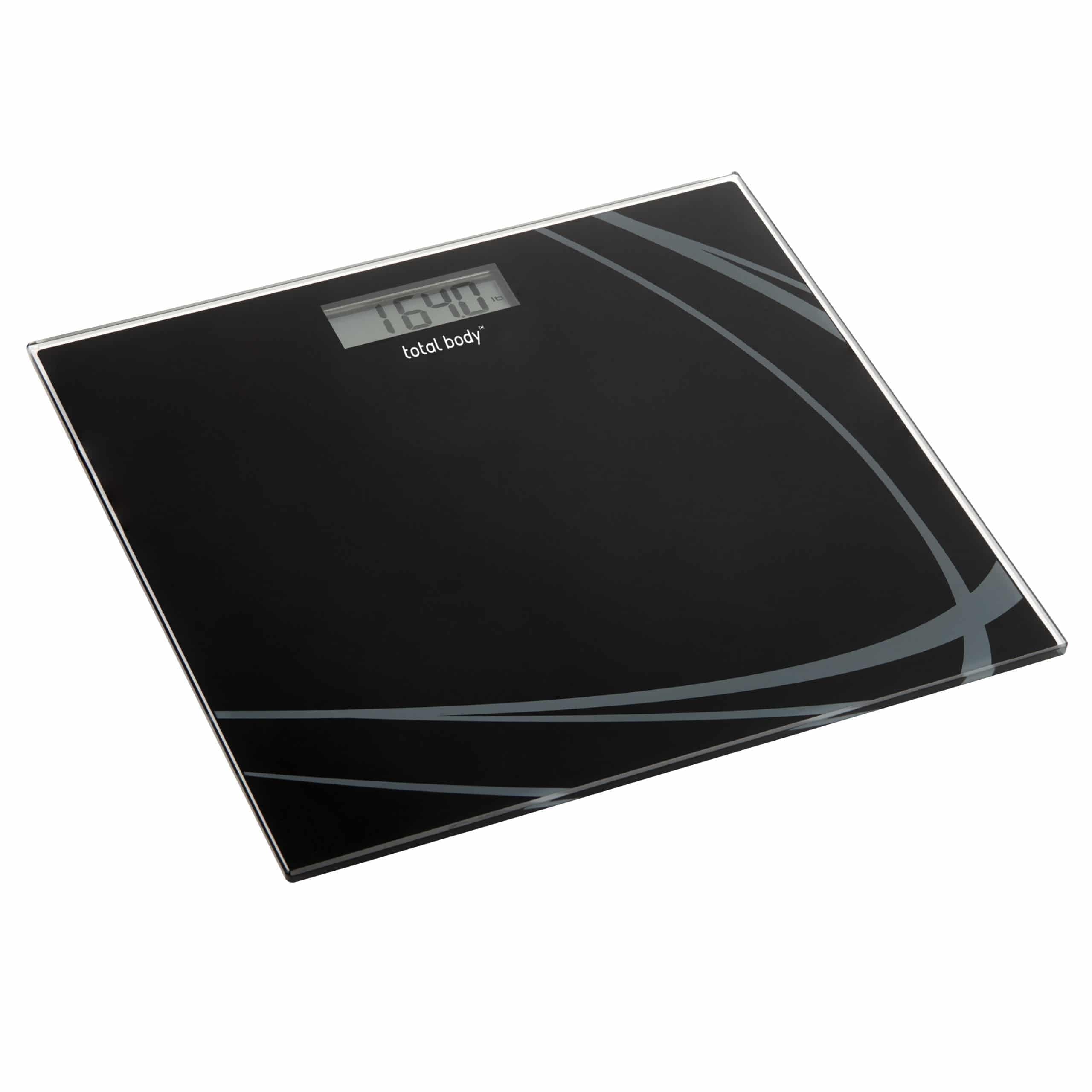 Total Body Glass Electronic Scale - Precision Weight Tracking, Tempered Glass Platform, Auto-On/Off, 330 lbs Capacity, LCD Display, Stylish Design