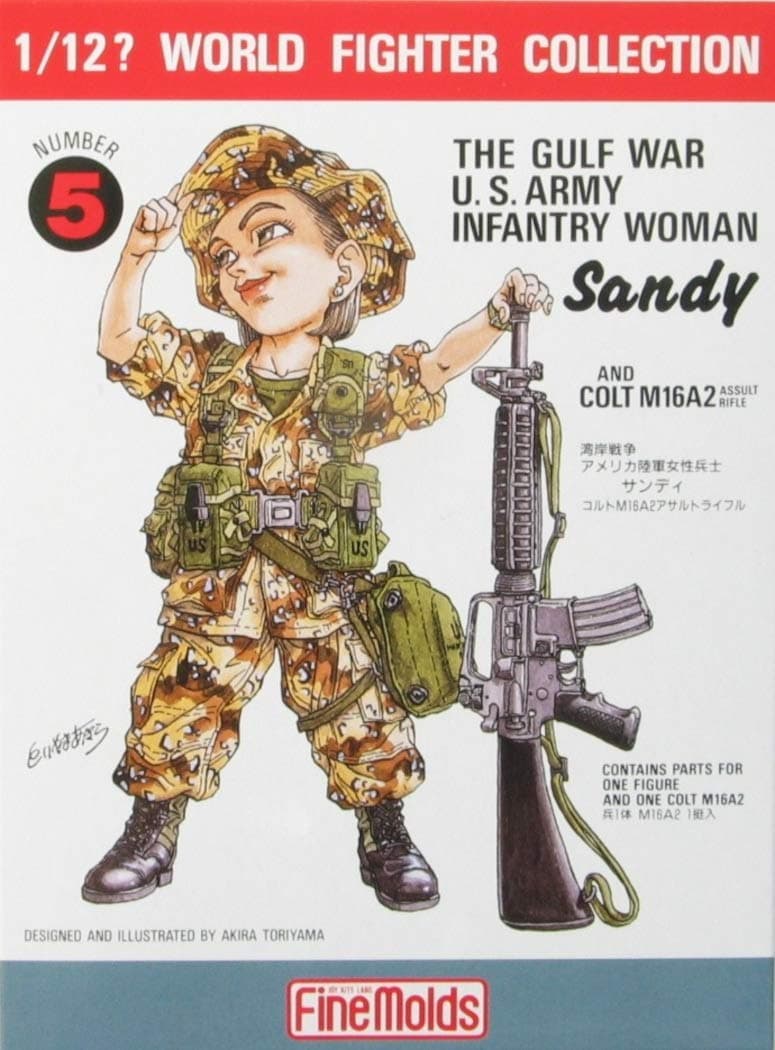 FineMolds FT5 1/12 World Fighter Collection US Army Female Soldier Sandy Gulf War Plastic Model