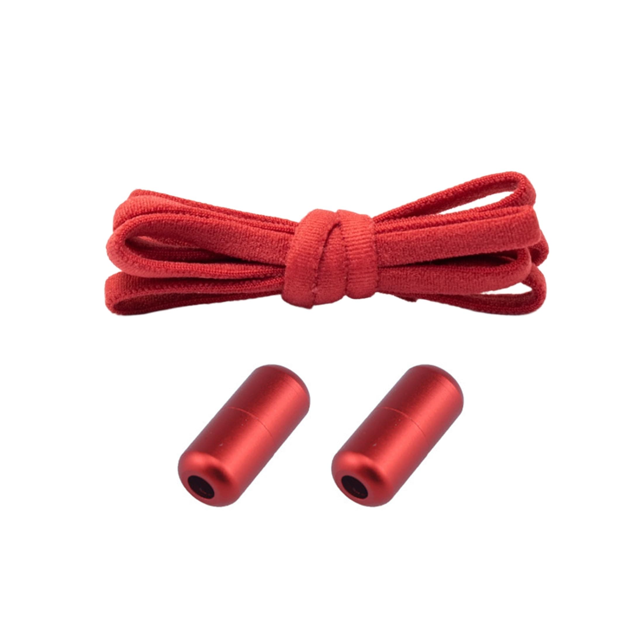HEHUAtech 2pairs of Elastic Shoelaces, No Tie Shoe Laces for Sneakers, Capsule Stretchy Laces, Fits All Kids, Man Woman, Red, 39 inch