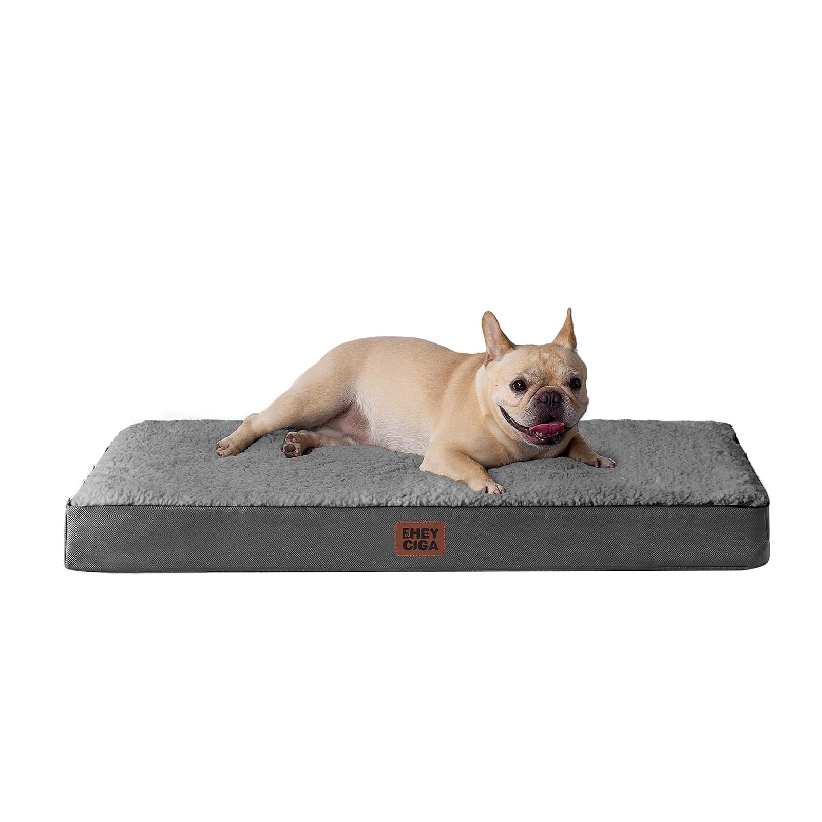 EHEYCIGA Orthopedic Dog Bed with Removable Washable Cover, Grey, 30x20