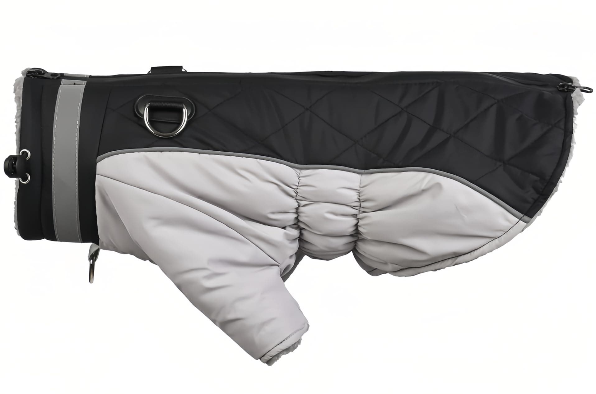 VEDEM Dog Cold Weather Turtleneck Coat Pet Quilted Puffer Vest Jacket Winter Warm Clothes for Small Medium Large Dogs (Black, X-Large)