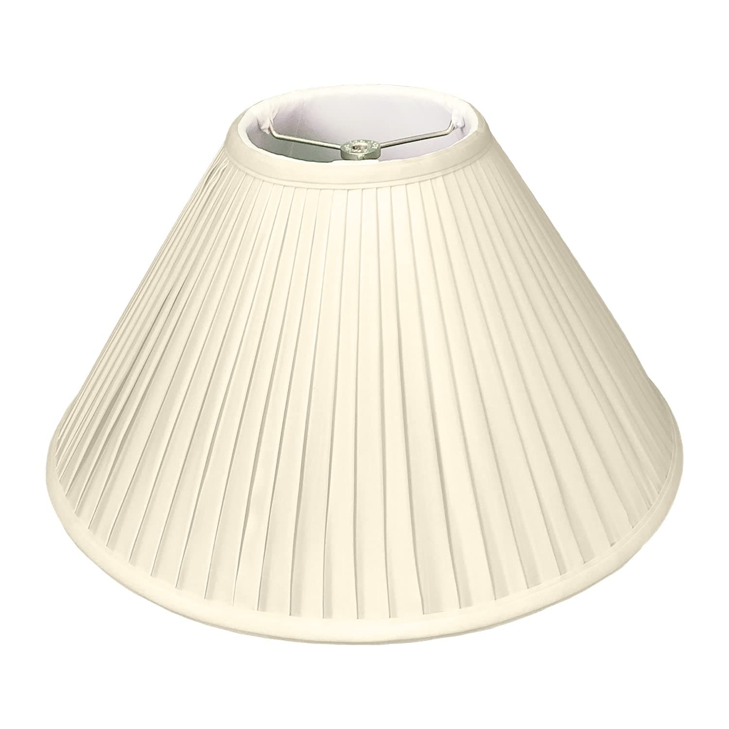 Royal Designs Coolie Empire Side Pleat Lamp Shade in Beige, 7 x 20 x 12.5