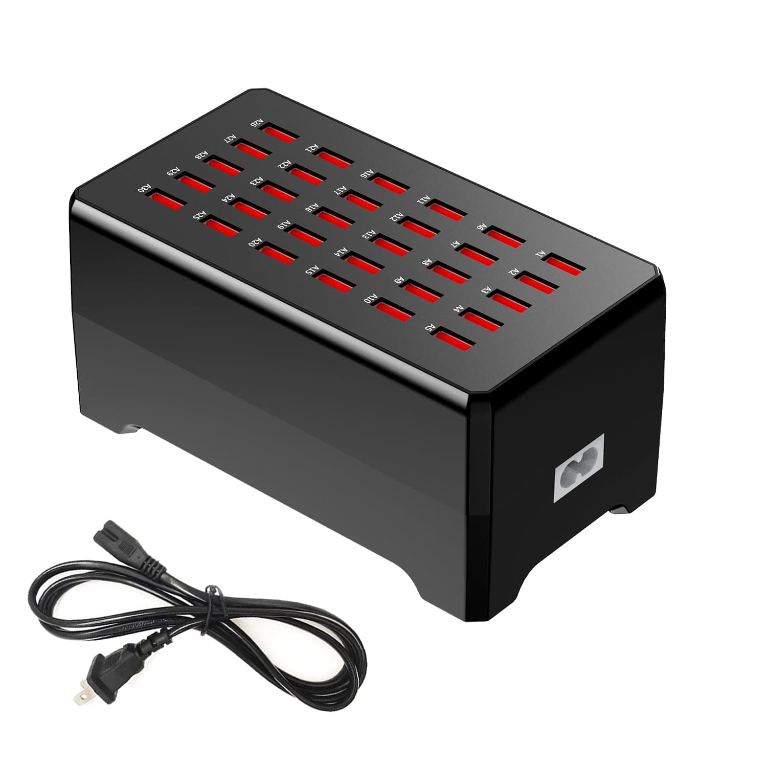 MaxLax USB Charger Station,30-Port 150W/30A Multiple USB Charging Station,Multi Ports USB Charger Charger for Smartphones，Tablets and Other USB Devices.
