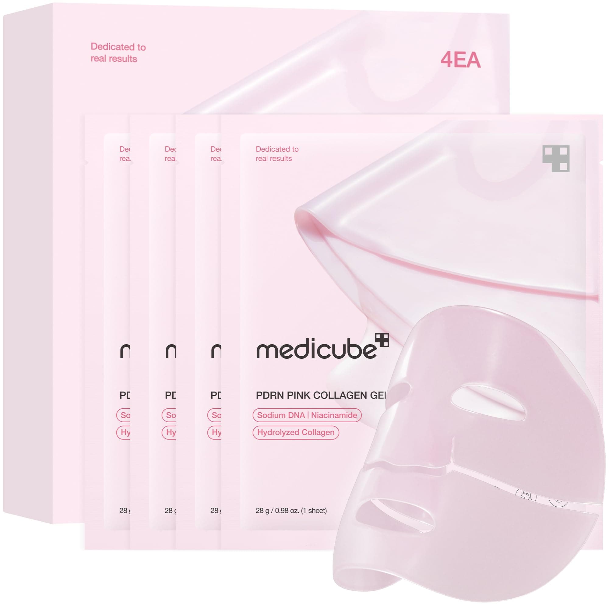 medicube Masque Gel PDRN Pink Collagène ADN de Saumon x4
