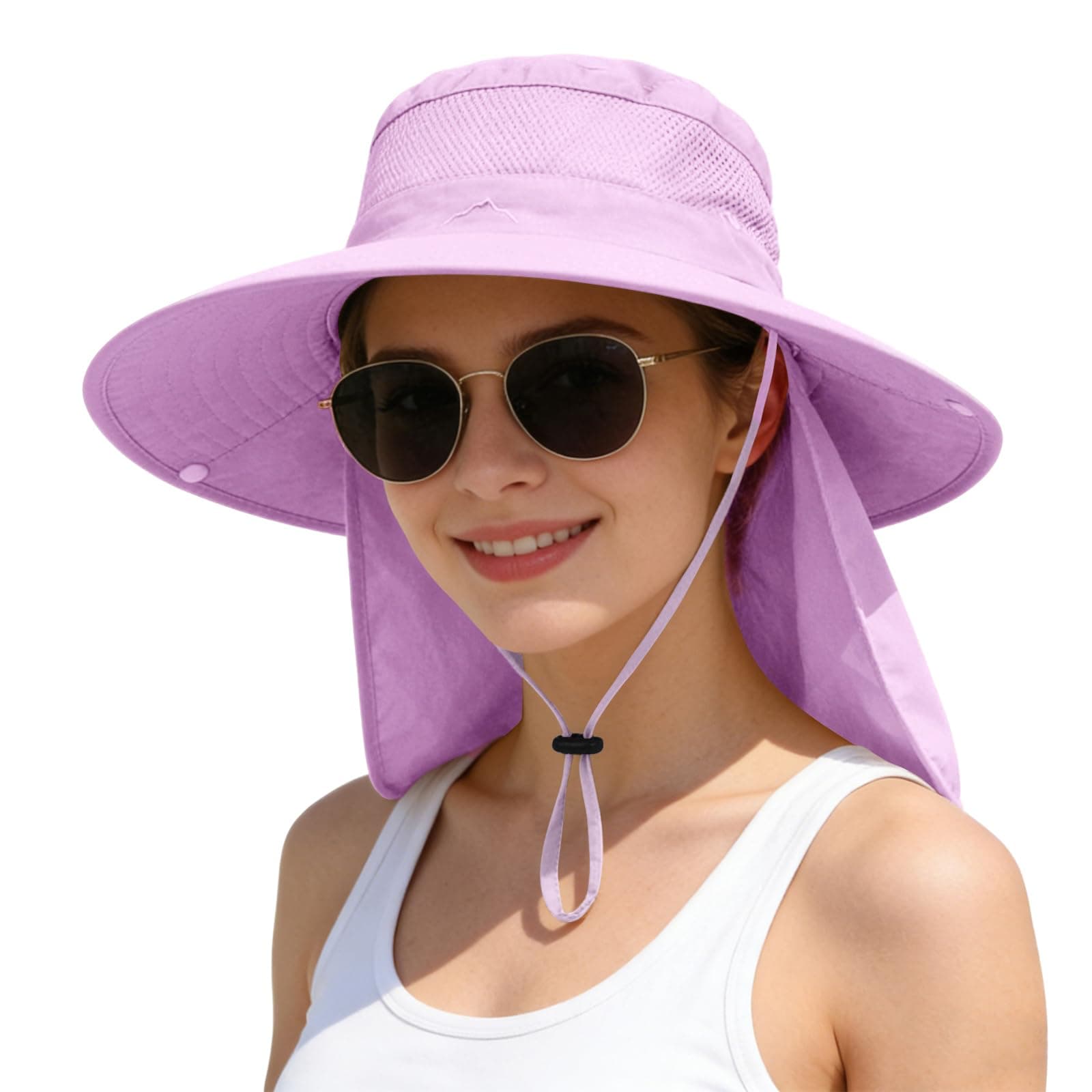 ZOORON Sun Hats for Men Women Fishing Hat with Neck Flap,UPF 50+ Sun Hat Waterproof Wide Brim Bucket Hats for Safari Hiking