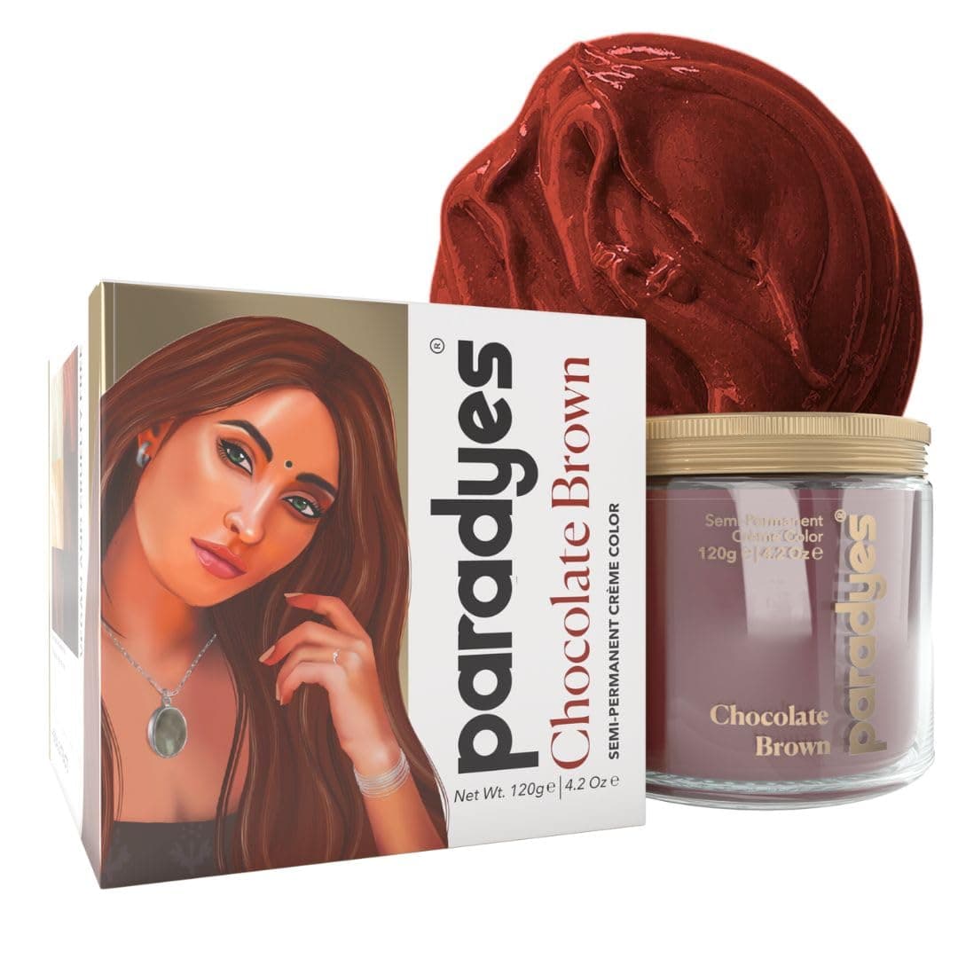 paradyes Top-Up Semi-Permanent Diy Conditioner Based Hair Colour,All,Unscented,1 Count Chocolate Brown 120 g (Pack of 1)