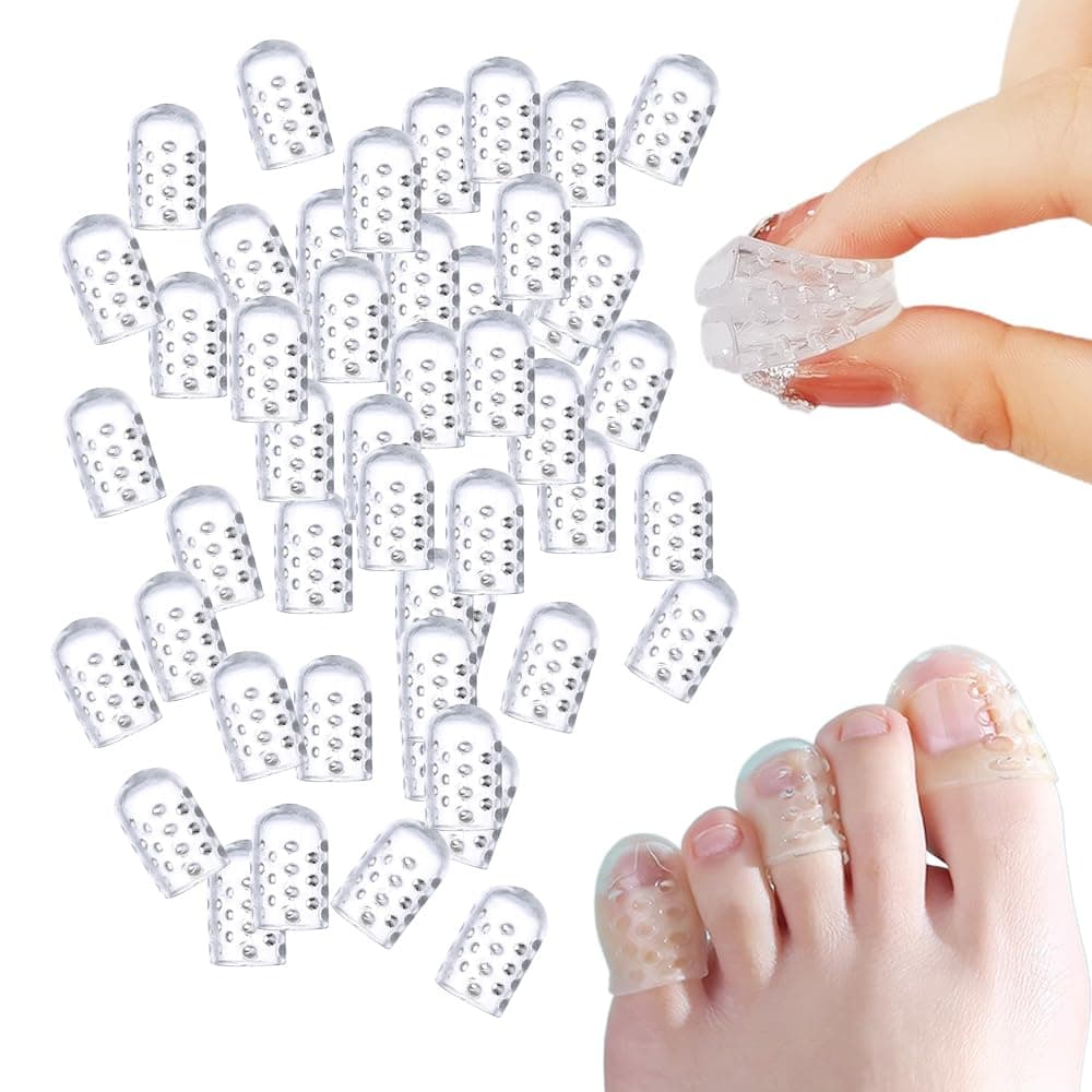 Toe Protectors Women, Gel Corn Removers for Toes, Silicone Toe Protectors Toe Covers for Women, Toe Sleeves for Corns, Blisters and Pain Relief (60)