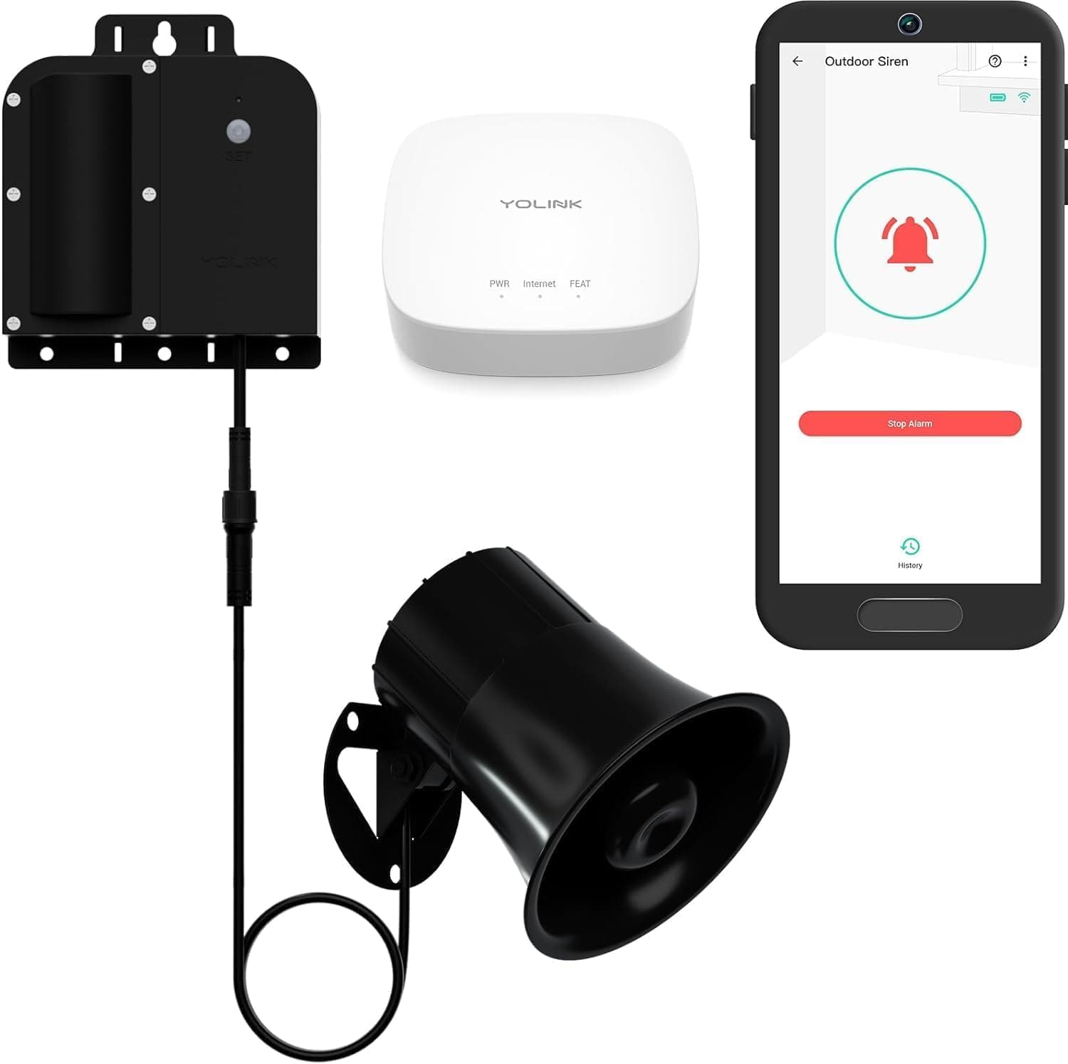 X3 Outdoor Alarm Controller, Ruggedized Battery-Powered Siren/Alarm/Relay Controller, Up to 1/4 Mile Open-Air Range, 130dB Siren, Google, IFTTT, Hub Included