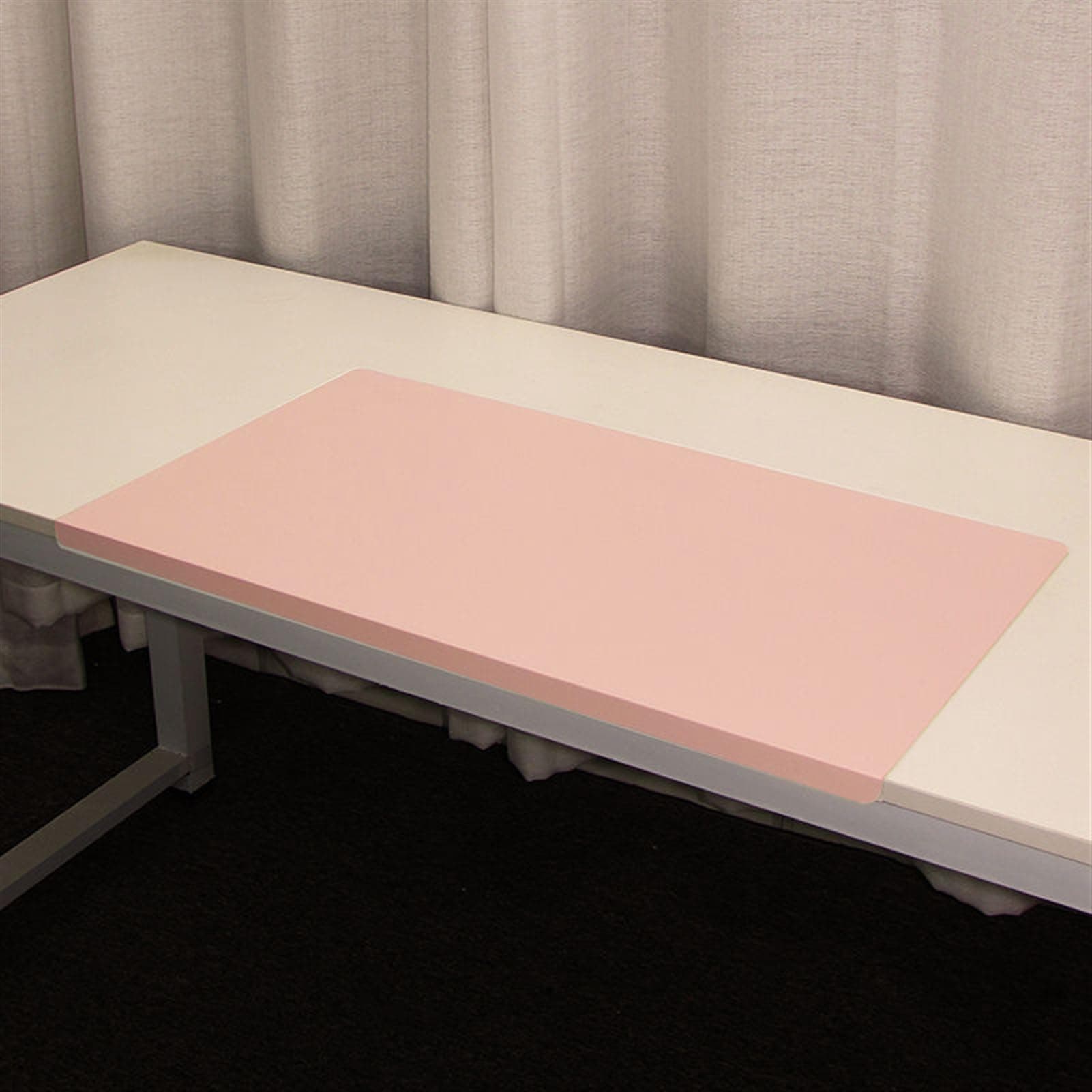 Lifup Non-Slip Desk Pad Protector, Self Adhesive Writing Mat with Full Grip Fixation Lip, Waterproof PU Leather Large Mouse Pad for Home Office Gaming Pink 27.6" x 15.7"