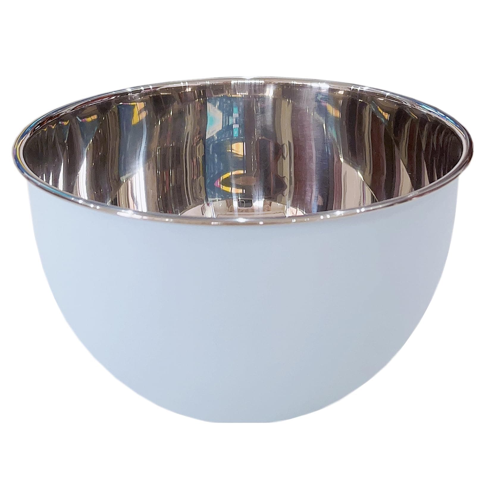 KAITAK Deep Professional Stainless Steel Mixing Bowl Salad Bowl For Serving Mixing Cooking Baking - Cream Blue (7.1" Diameter, 1.8-Quart)