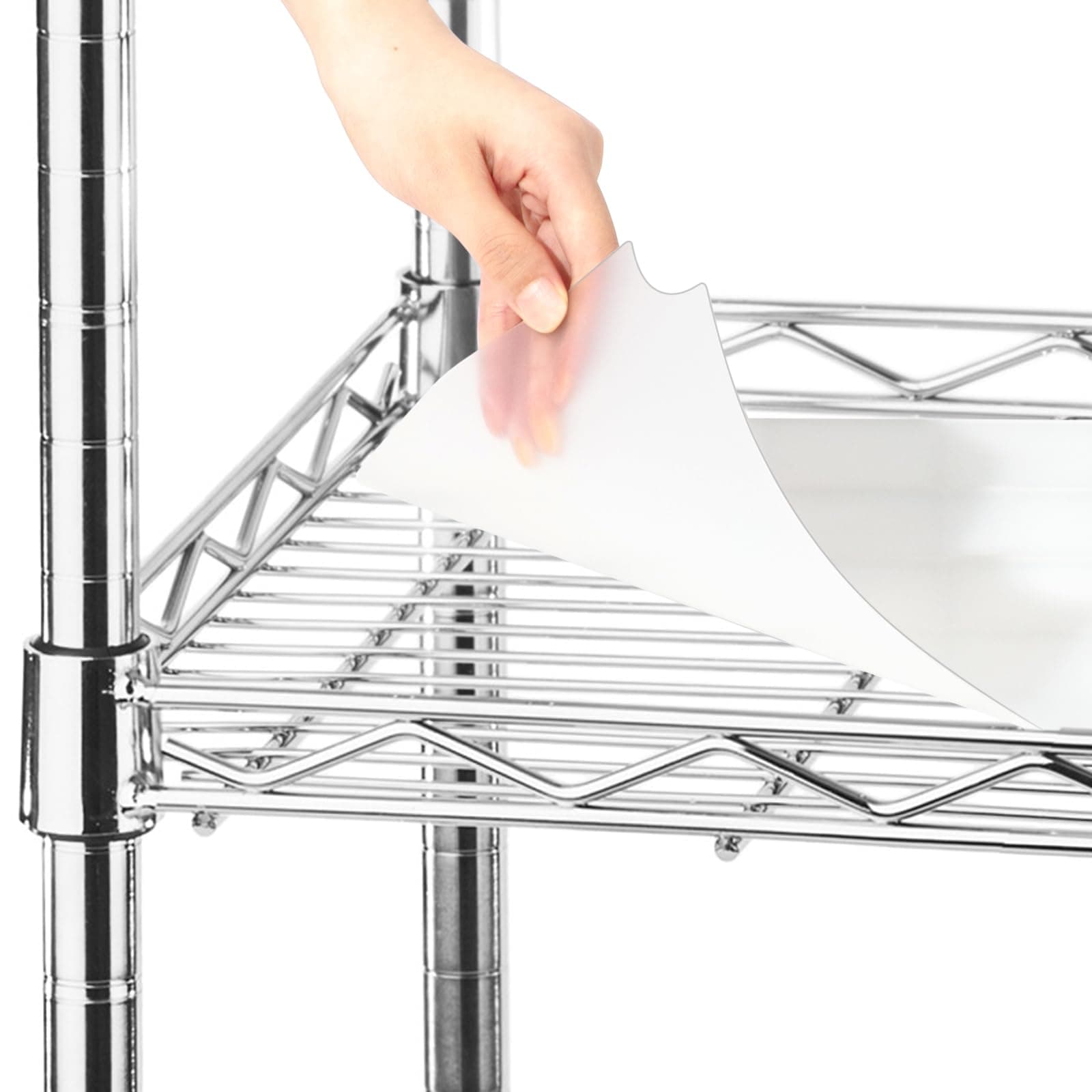 Frienda Set of 5 Wire Shelf Liner 14 x 36 Inch Heavy Duty Shelf Liners Packed Flat for Wire Shelving, Waterproof Non Adhesive Plastic Mat for Metal Rack Kitchen Shelves, Shoe Rack
