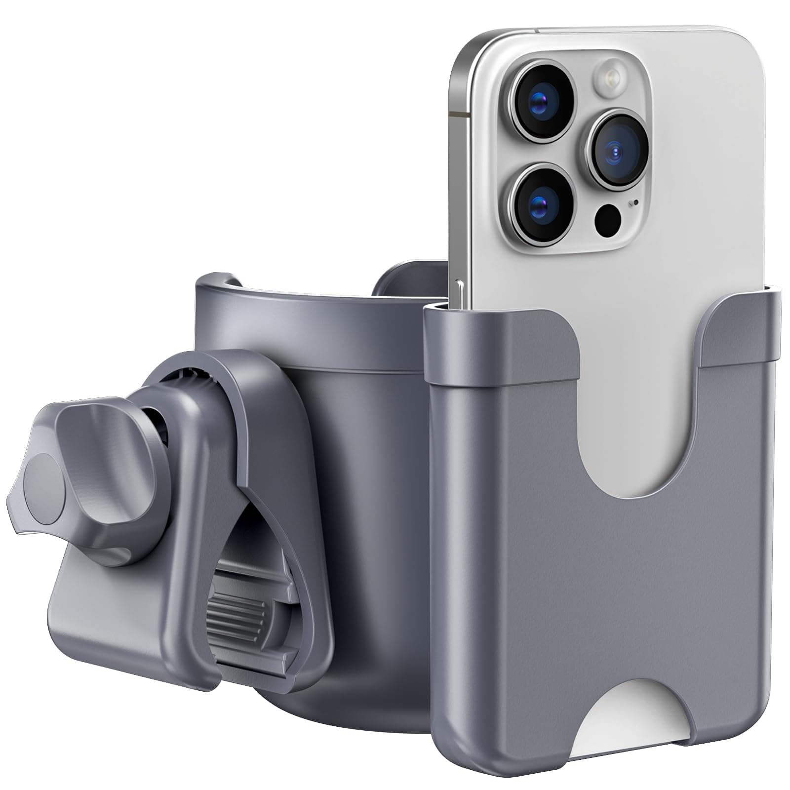 Walker Cup Holder with Phone Holder, Stroller Wheelchair Bike Accessories