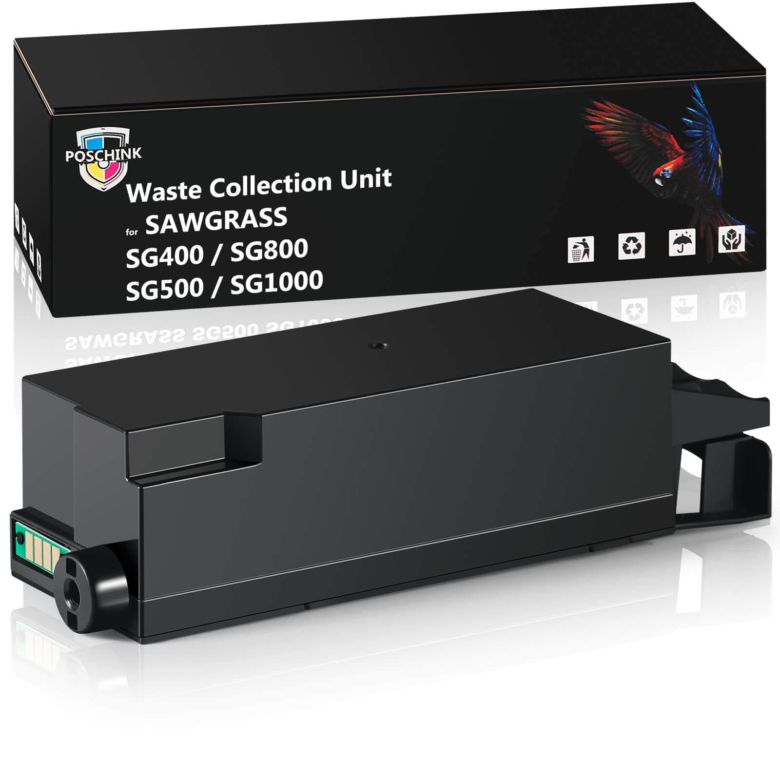 Poschink Waste Ink Collection Unit Tank Replacement for SAWGRASS SG500 SG1000 SG400 SG800 Printers