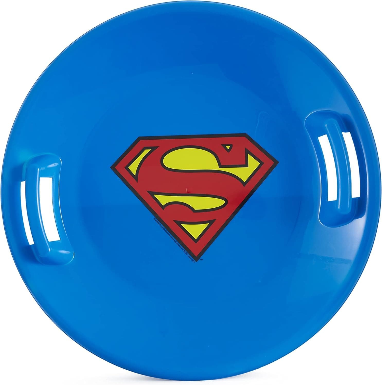 Slippery Racer Superman Downhill Pro Saucer Snow Sled, Blue