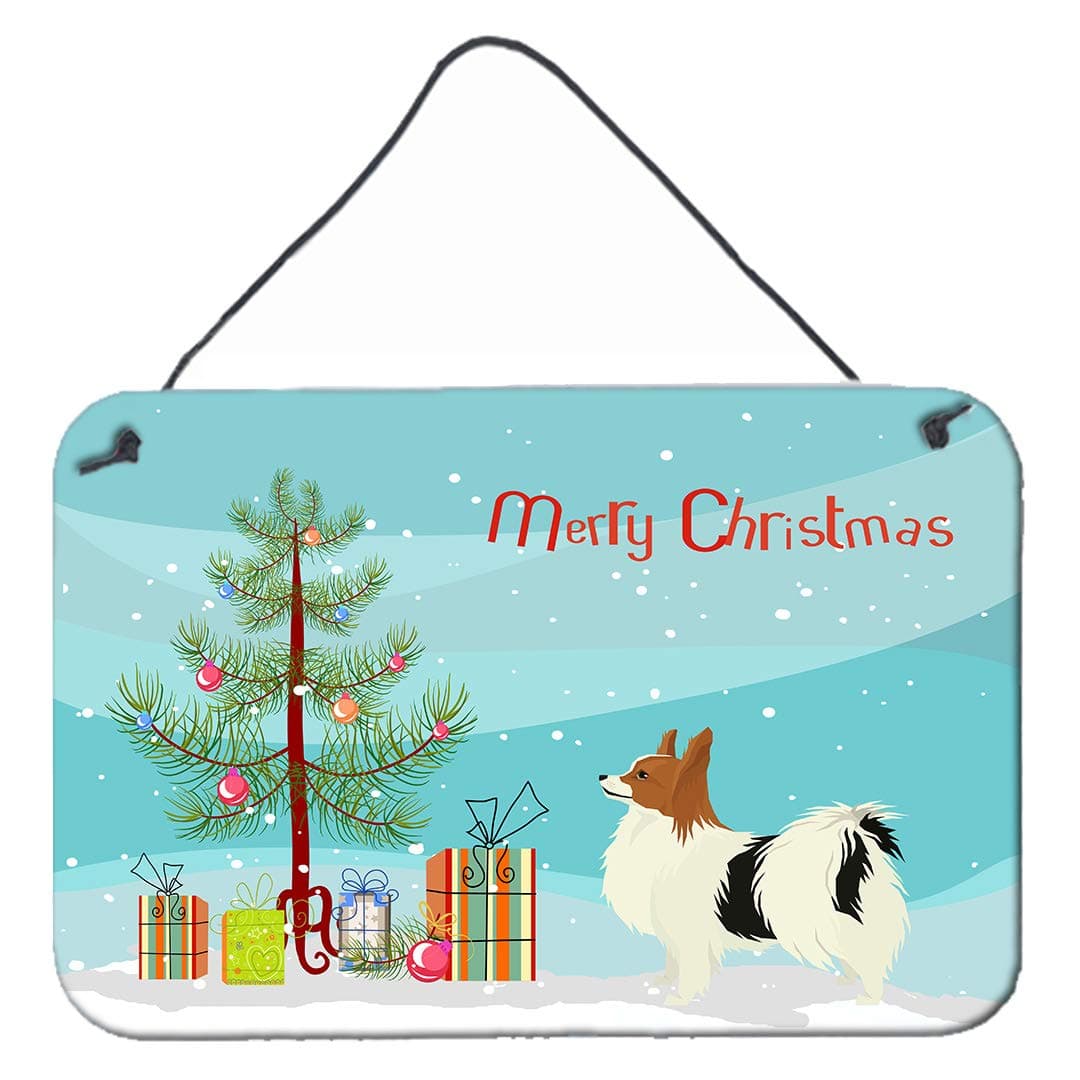 Caroline's Treasures Papillon Christmas Tree Door Hanging Prints Wall-Decor, Multicolor
