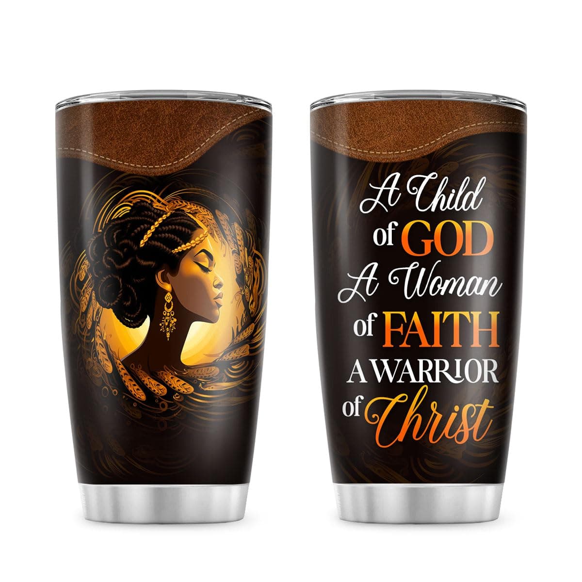 Sistabag - Coffee Tumbler For Black Women - Birthday, Mother's Day, Christmas Gifts For Women, Pride Tumbler For Woman (A-She Who Kneels Before God) (Child Of God, 20 Oz)