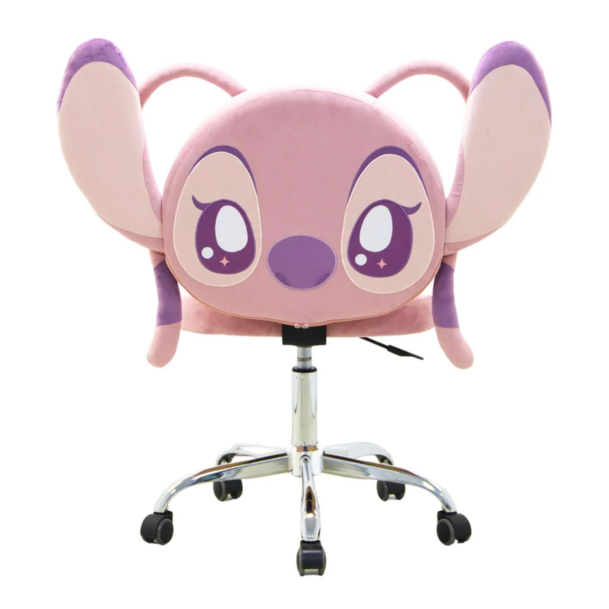 Impressions Vanity Angel Swivel Vanity Chair with Wheels, Padded Comfy Polyurethane Foam, 360 Degree Spinning, Adjustable Seat Height, Comfortable Makeup Chair for Desk, Office and Home Decor