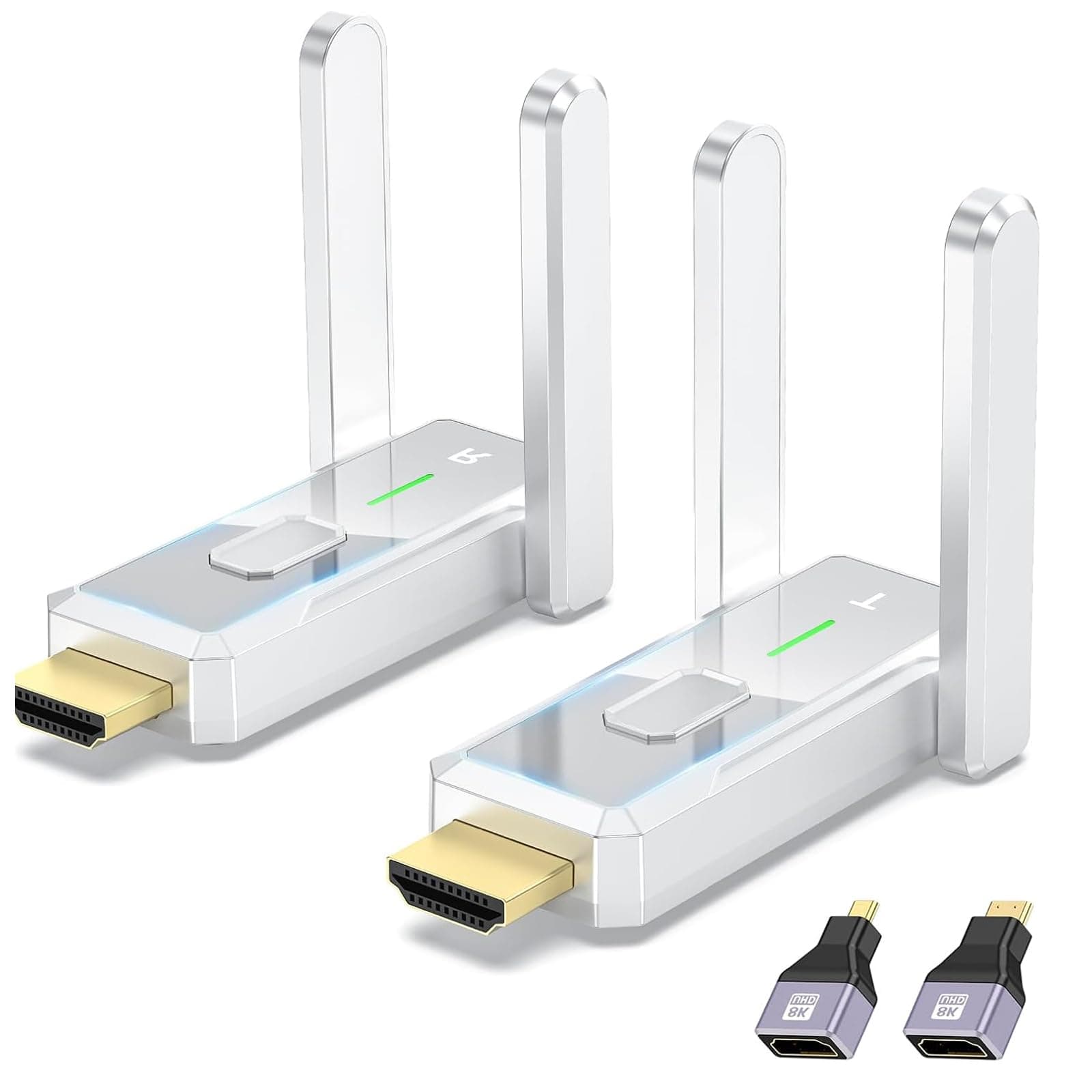 Wireless HDMI Transmitter and Receivers, 720P Output, 2.4G/5G Portable Wireless HDMI Extender for Transmitting Video/Audio from Laptop PC to Multiple TV/Projector/Monitor, Plug & Play