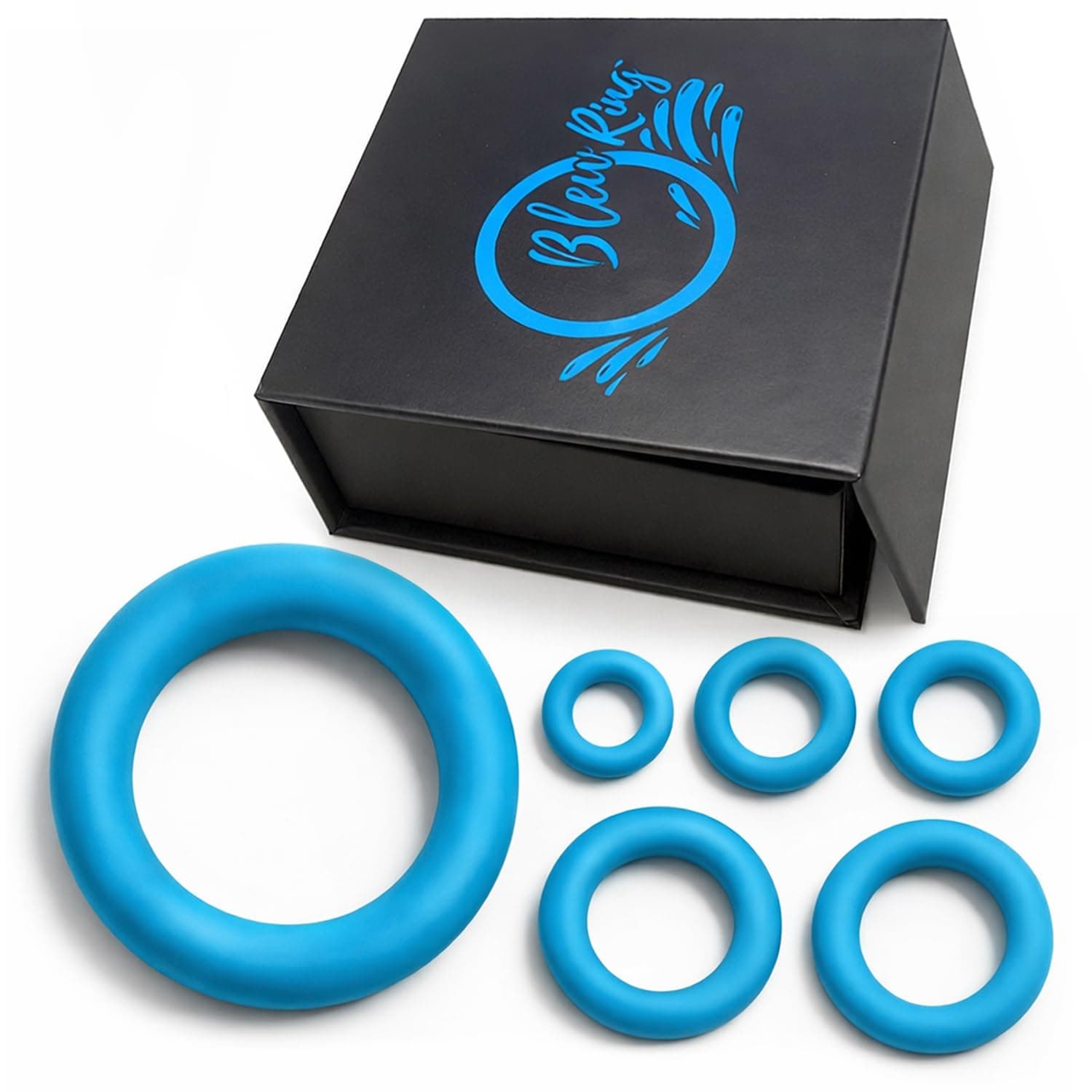 Blew Ring™ Silicone Cock Ring Set for Men, 6 Sizes