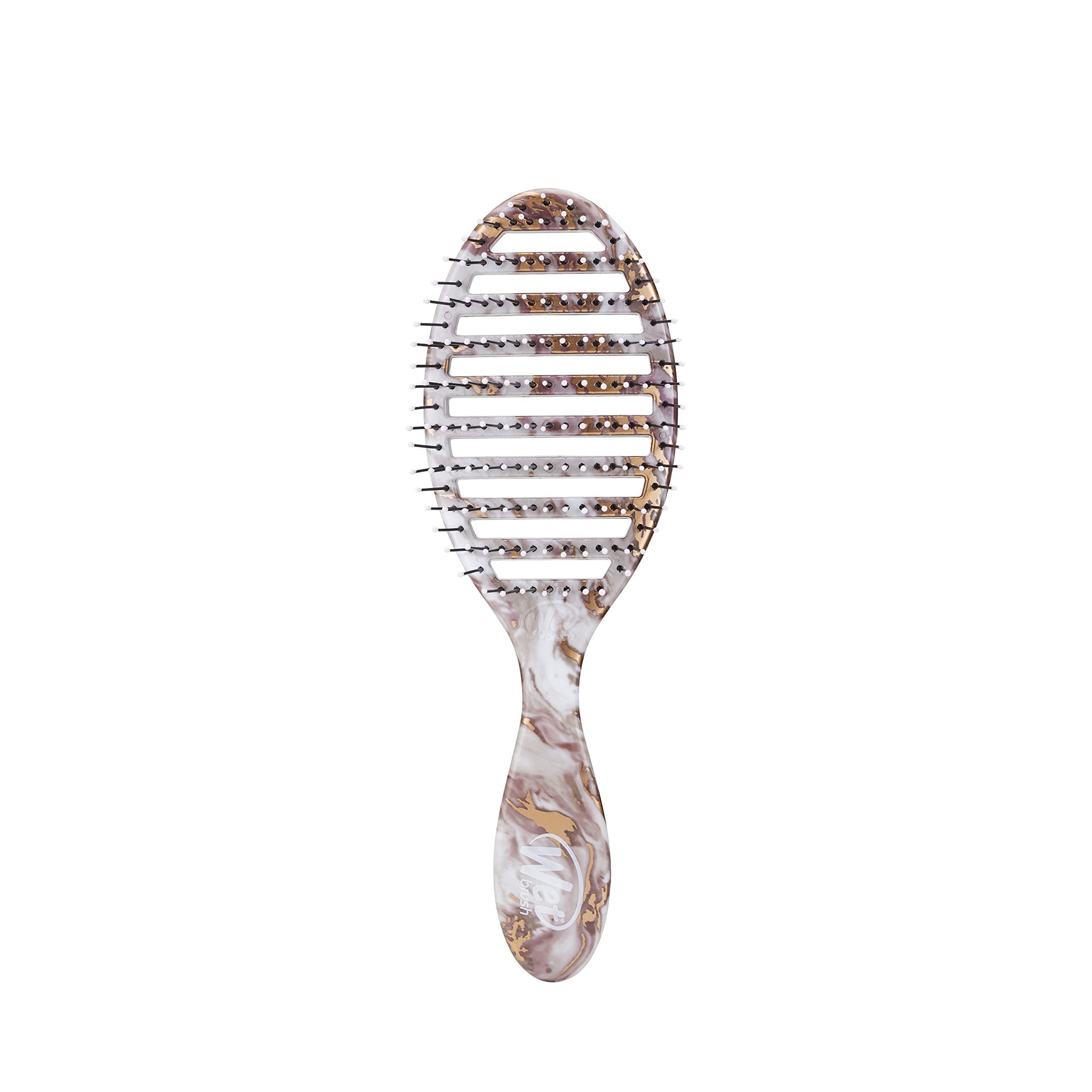 Wet Brush Speed Dry Hair Brush - Metallic Marble, Bronze - Vented Design and Ultra Soft HeatFlex Bristles Are Blow Dry Safe With Ergonomic Handle Manages Tangle and Uncontrollable Hair - Pain-Free