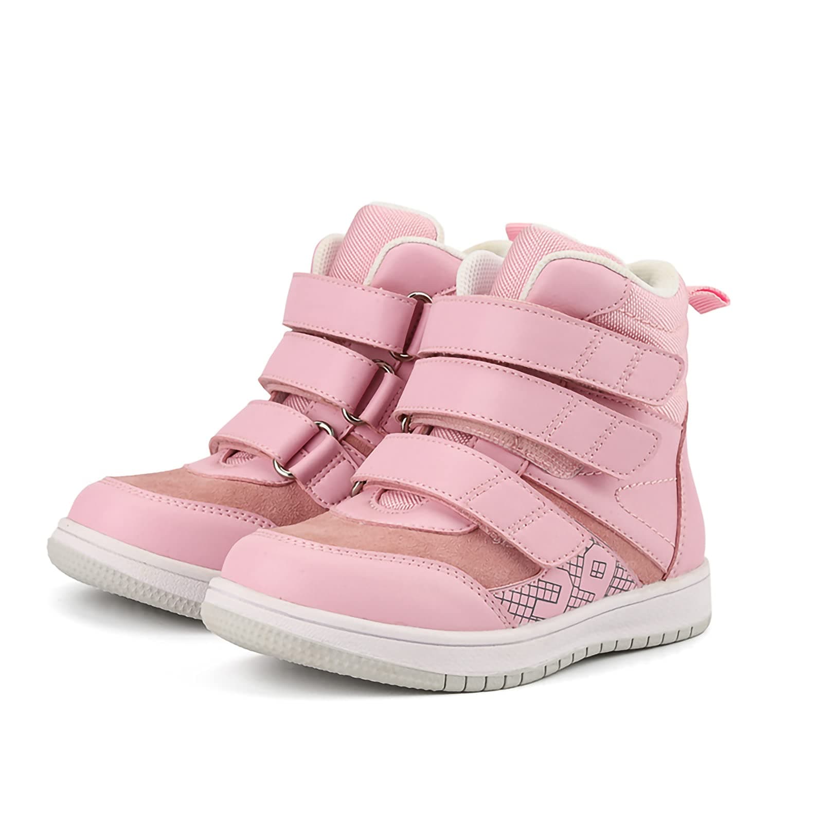 princepard Orthopedic Sneakers for Kids and Toddlers,Corrective Shoes with Arch and Ankle Support,Prevent Boys and Girls' Tiptoe Walking Pink