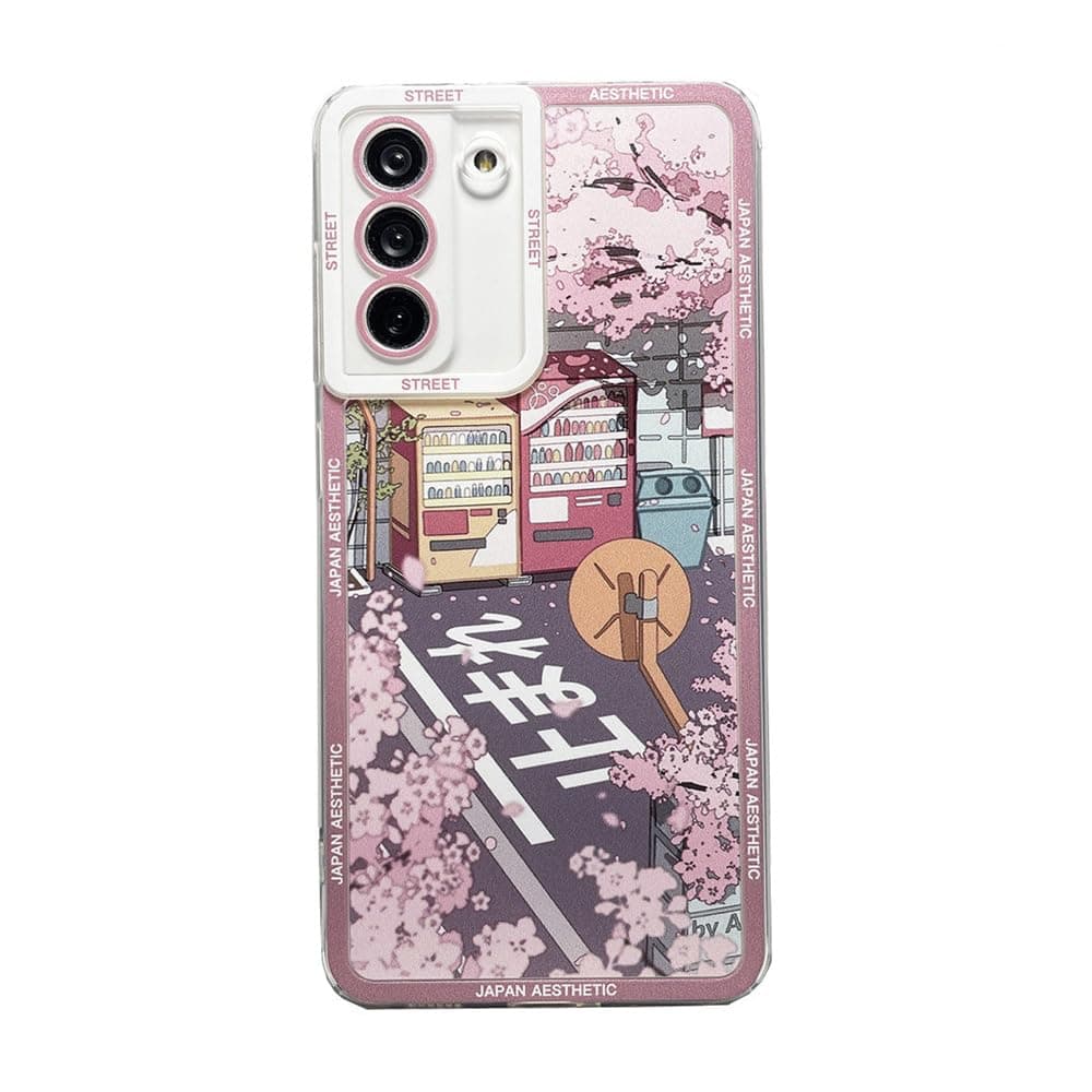 Mamarmot for Samsung Galaxy S24+/S24 Plus Cute Clear Case, Japanese Cartoon Anime Aesthetic Scenery Soft Shockproof Angel Eyes Protective Transparent Case Cover Shell (Saku, for Galaxy S24 Plus)