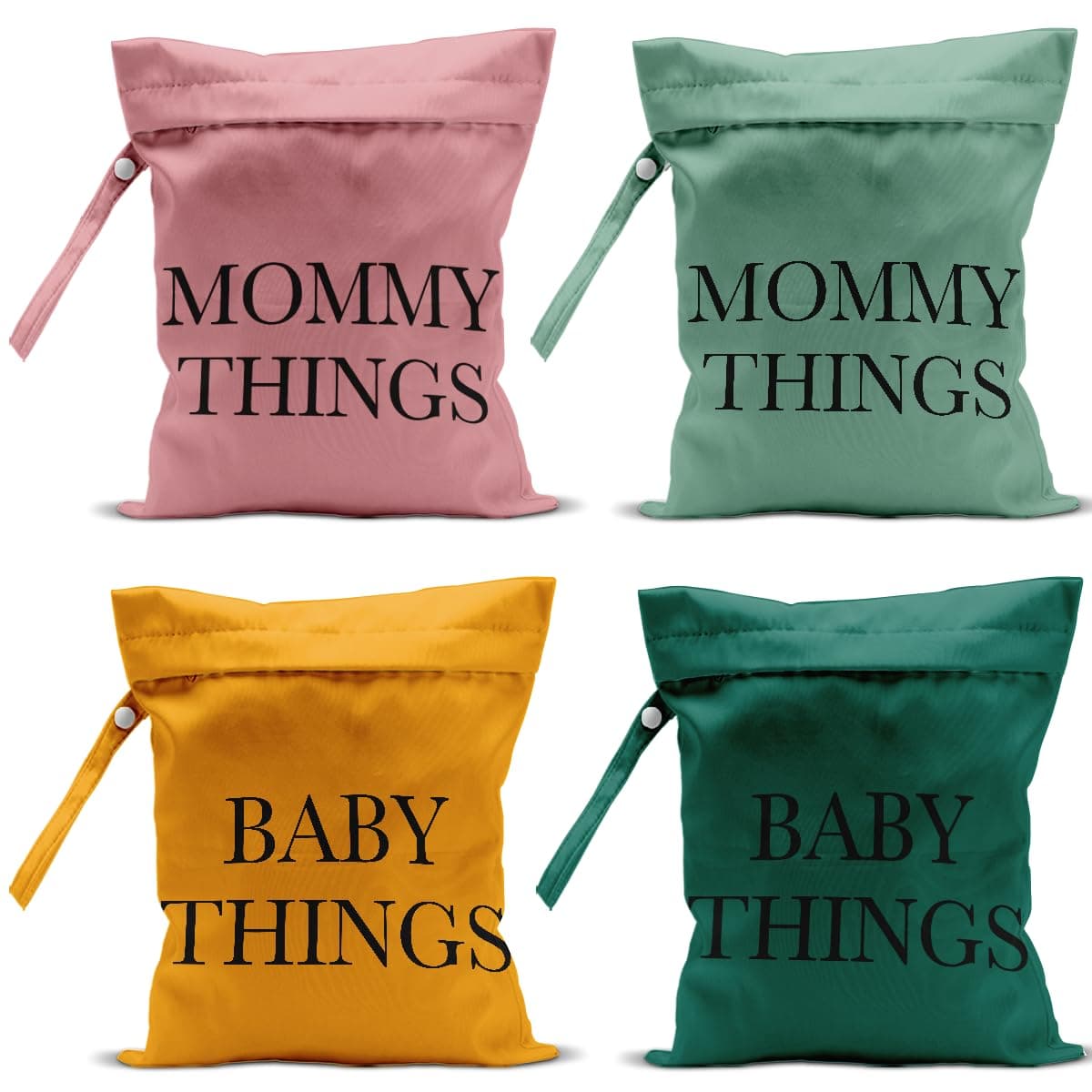 New Mommy Essentials New Mom Gifts 4 Pack Cute Wet Bag Waterproof Reusable Wet Dry Bag for Swimsuit Clothes Cloth Diaper Travel Beach Pool Yoga Gym Toiletries Travel Birthday Christmas Accessories