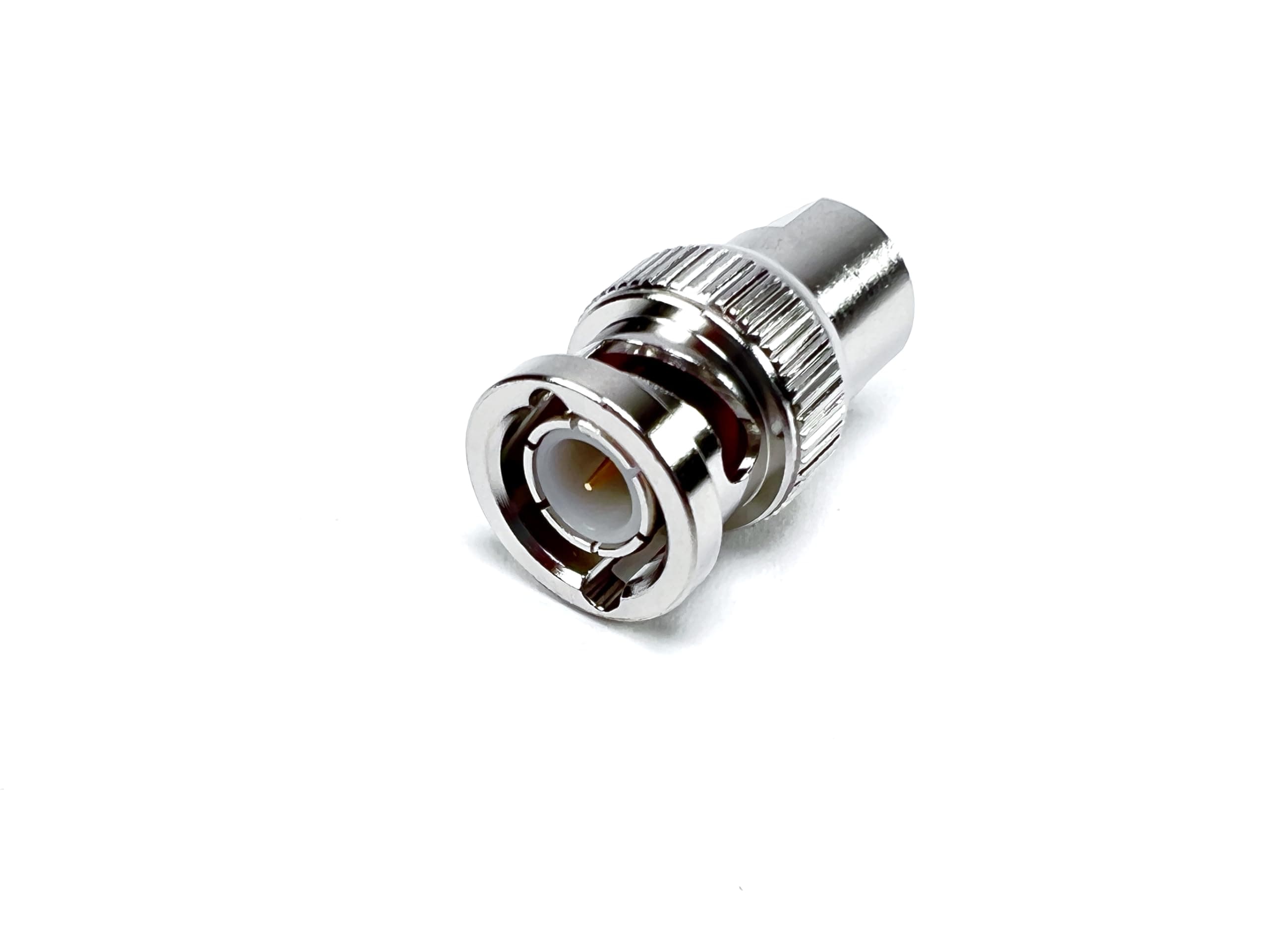 GIZWIZ 2pcs RF Coax Adapter FME Male Plug to BNC Male Plug Gold Pin Nickle Body