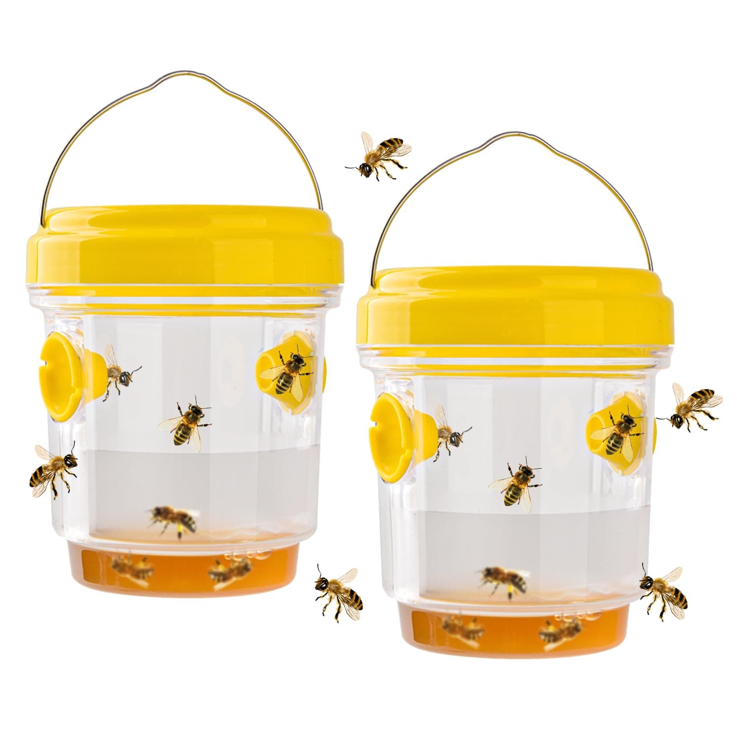 2 Packs Wasp Trap, Wasp Killers Reusable Wasp Trap Catcher Outdoor Hanging for Yellow Jacket, Wasp, Hornet and Bee Flying Insect Traps for Garden, Patio, Yard, Camping