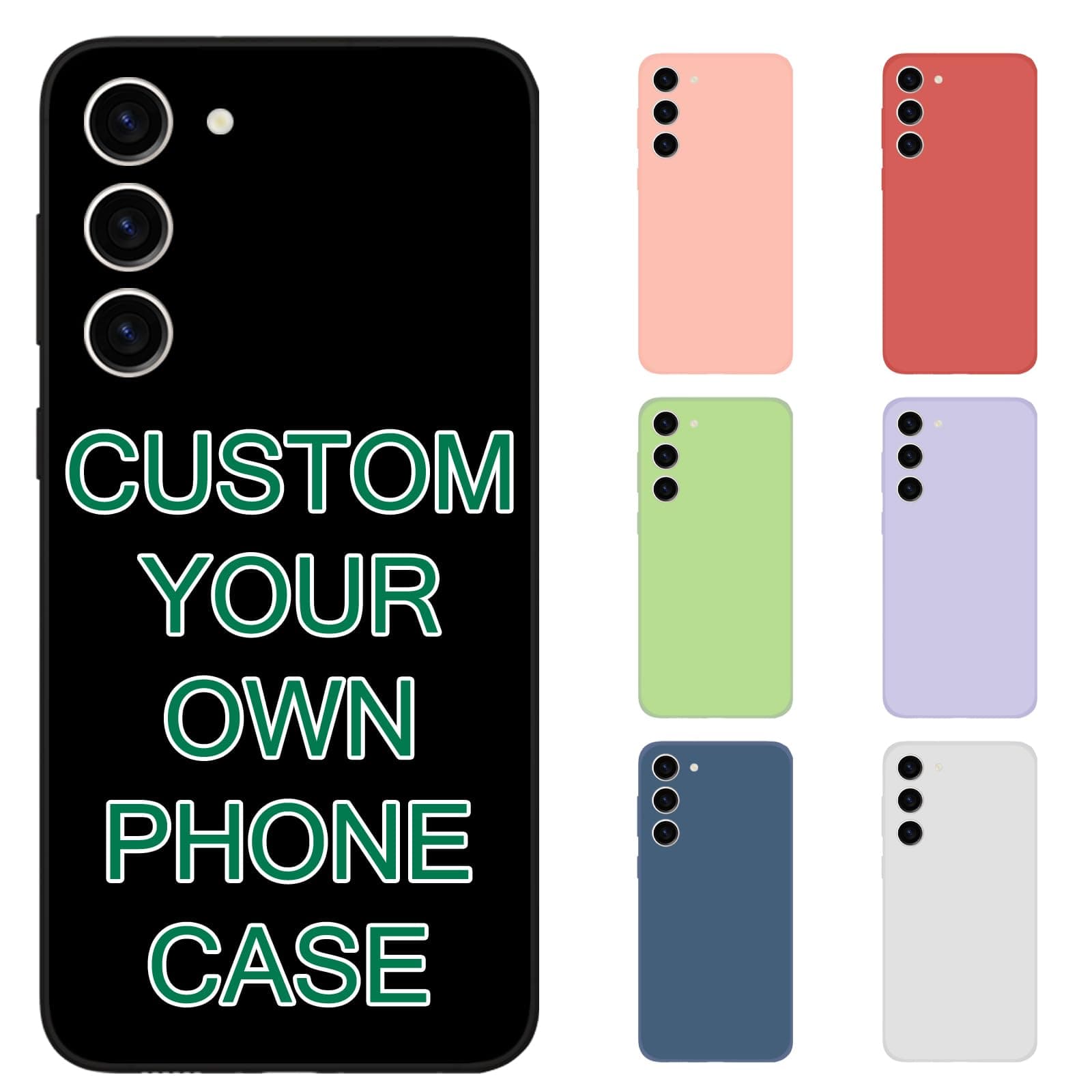 Nsipan Custom Picture Phone Case, Customized Photo/Picture Logo Text Liqueid Silicone Phone Cases for Samsung Galaxy S24 S23 S22 S21 S20 FE S10 Note 10 20 Ultra Plus 5G A21 A33 A51