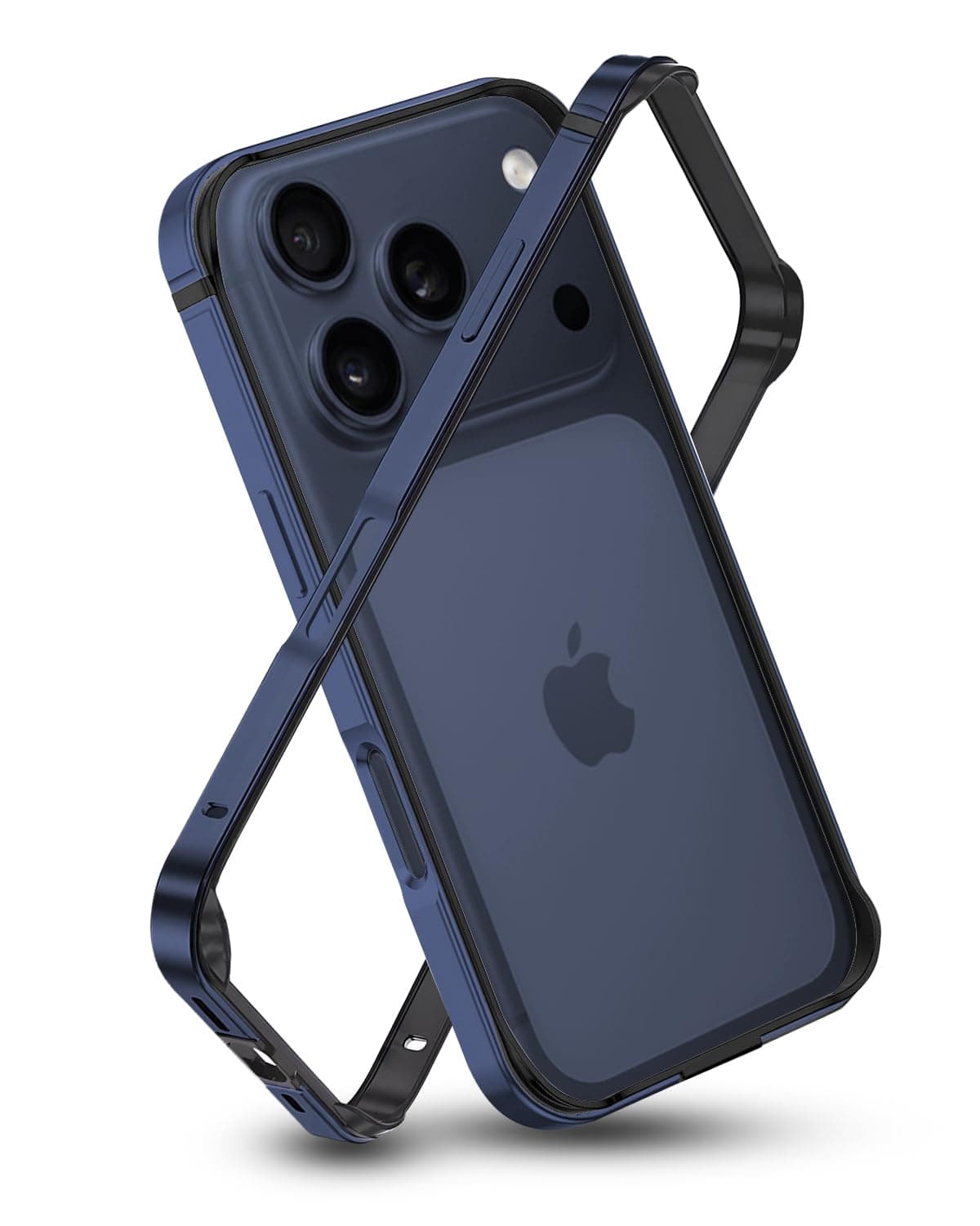 RAEGR Case | Anodized Aluminum Bumper | Compatible with iPhone 17 Pro (2025) | Supports Magnetic Wireless Charging | Edge Armor Protective Minimal Case - Dark Blue RG10615