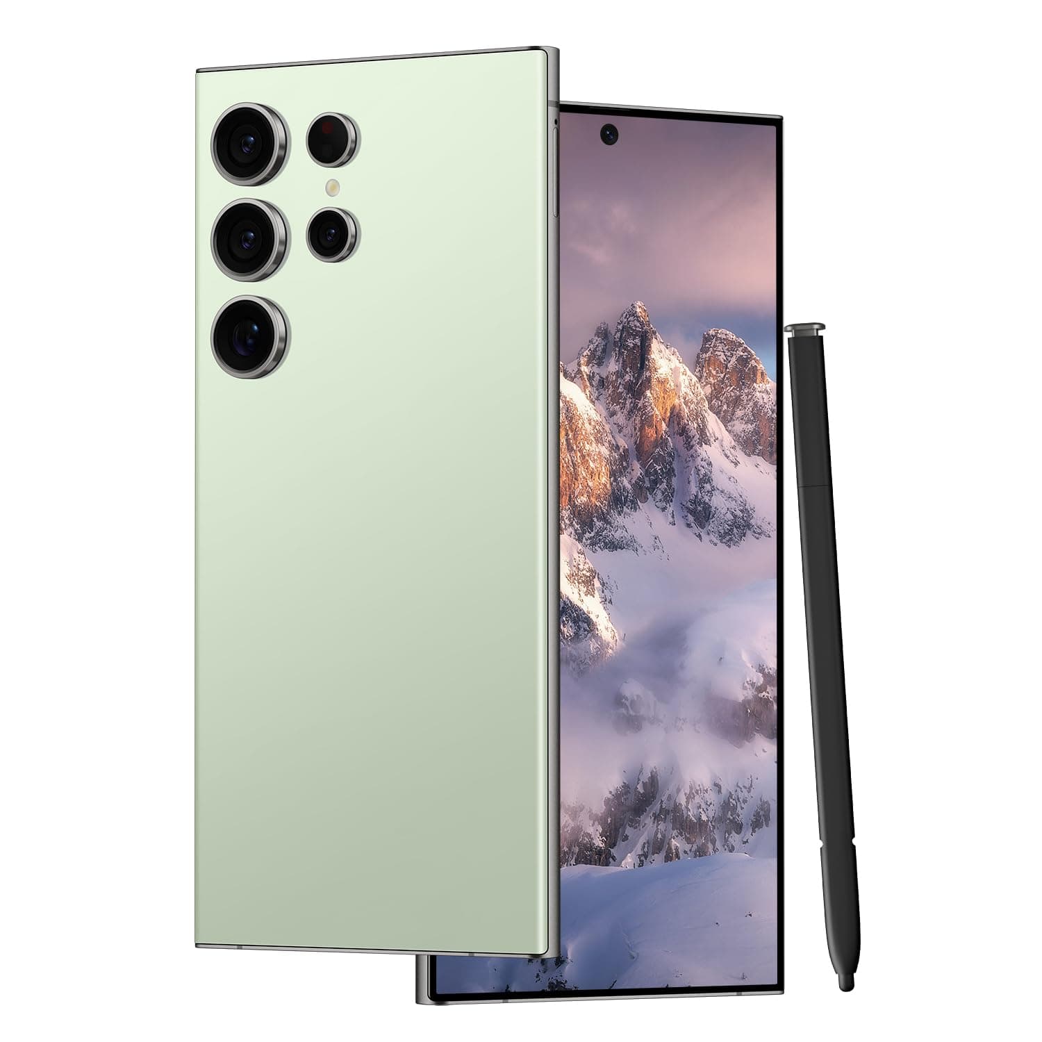 Unlocked Cell Phones C24 Ultra Smartphone Android 13 Phones 6.8" HD Screen/8GB+256GB/108MP+48MP Camera/6800 mAh/Dual SIM/Built-in Pen (Light Cyan)