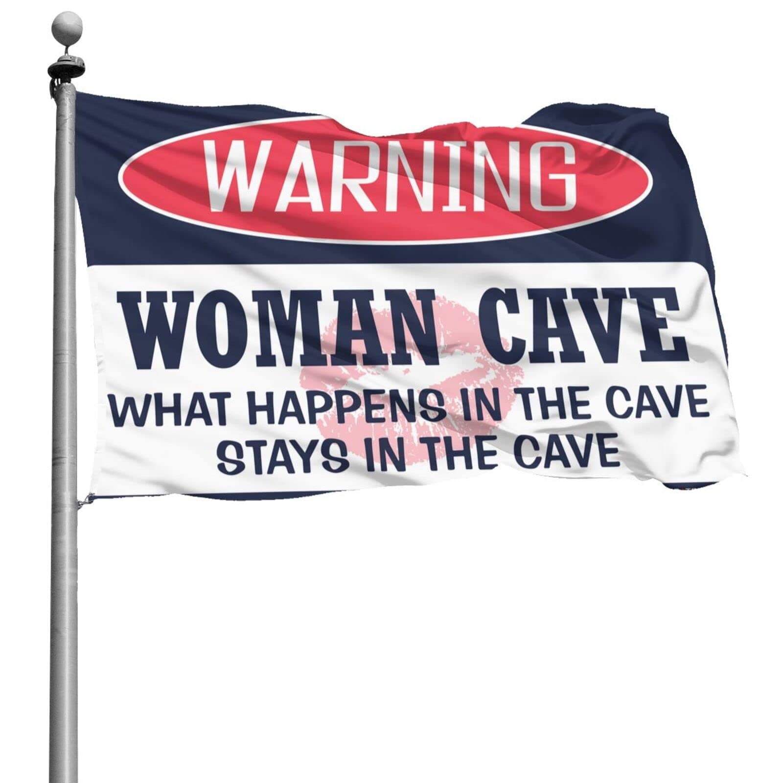 Country Boy Flags Warning Woman Cave What Happens in The Cave Stays in The Cave Flag Country Decorations for Home Hippie Decor ( Size : 152X244CM )