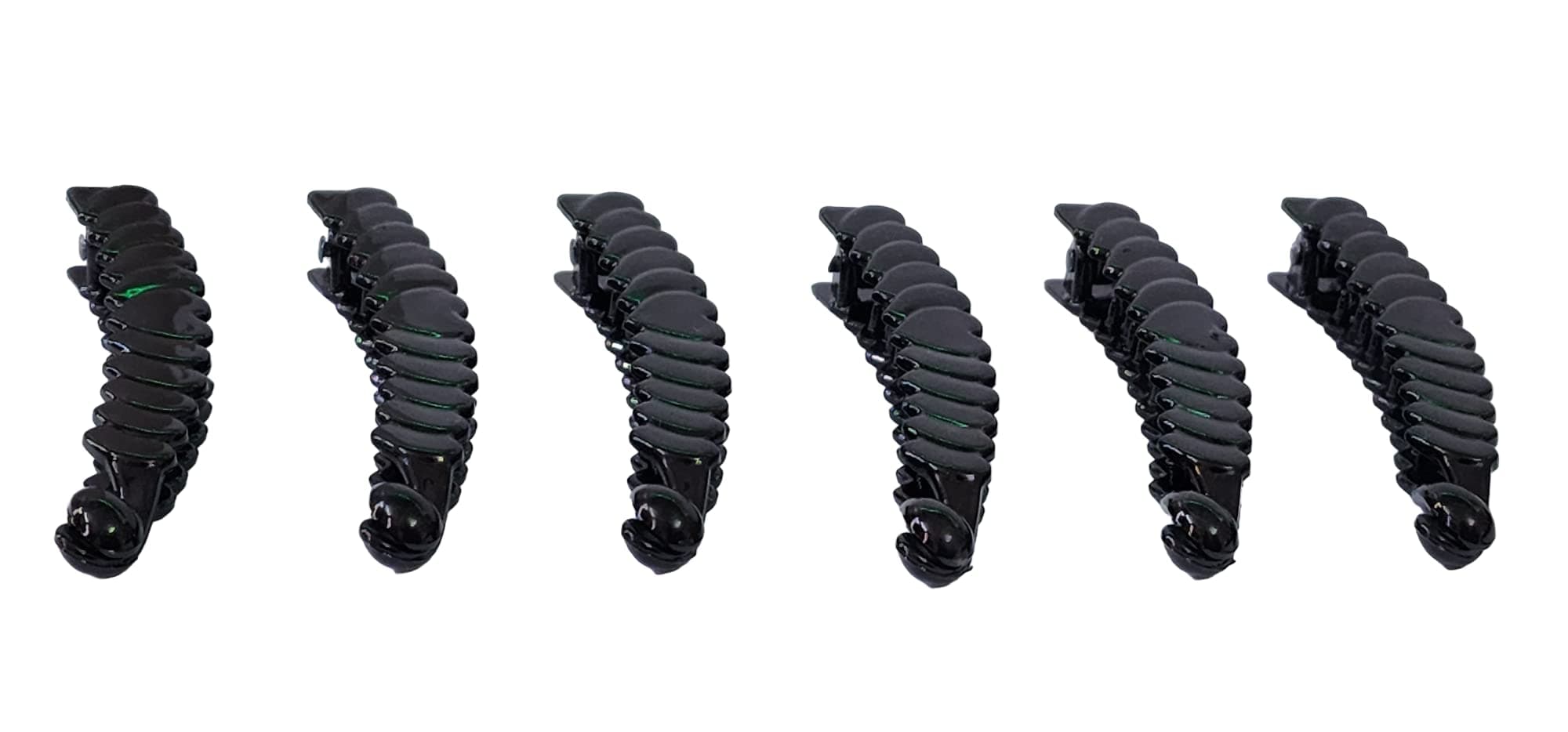 TopFinder® Pack of 6 Banana Clutcher Hair Clips for Women and Girls - Stylish Mirchi Hair Accessories with Tight Grip and Matte Finish - Perfect for Daily Use and Banana Hairstyles