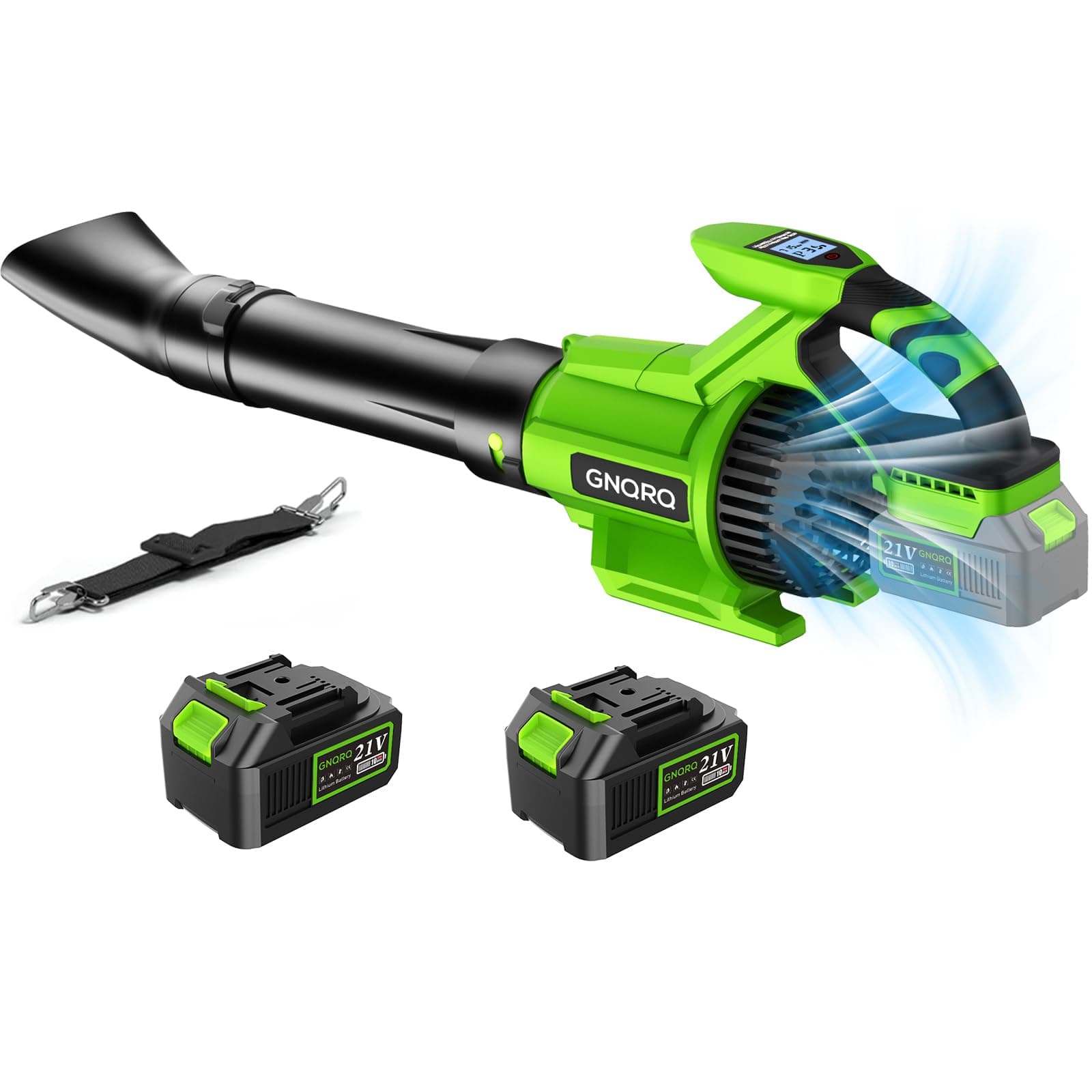Electric Leaf Blower Cordless, 21V Battery Powered Blower with 2 x 4.0Ah Battery and Charge, 715CFM &180MPH and 3 Speed Mode, Handheld Blowers for Lawn Care, Yard, Leaves, Dust, Snow