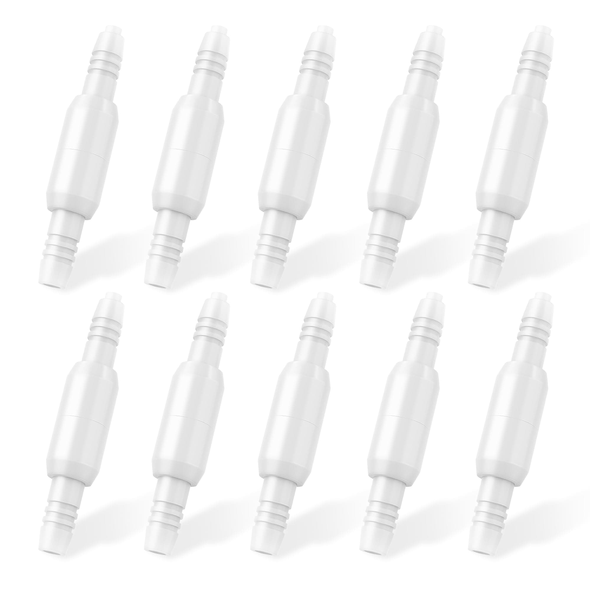 Hecatelly Oxygen Tubing Swivel Connectors – 10-Pack Leak-Proof 360-Degree Rotatable Oxygen Tube Connectors, Oxygen Connector Avoid Tangles