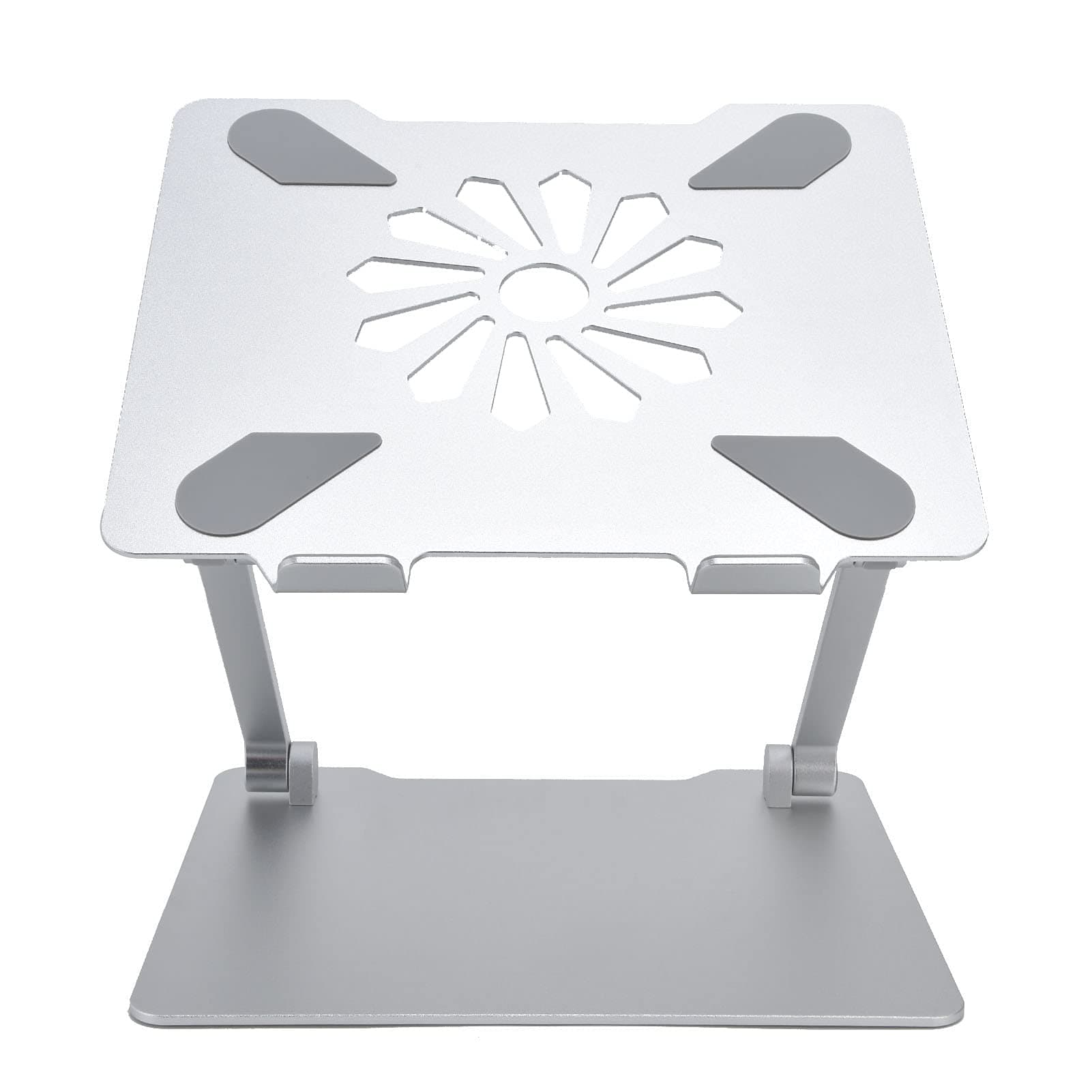 Aluminium Alloy Ergonomic Laptop Stand Adjustable Height Portable Computer Riser Cooling Bracket Silver