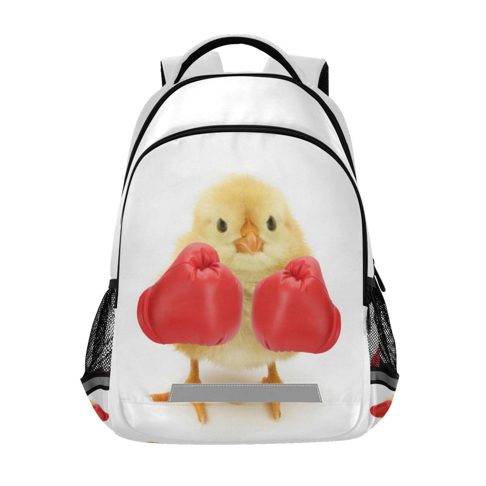 Dallonan Backpack Watercolor Flower Floral Colorful School College Backpack Laptop Casual Daypack, M Chicken Yellow Animal