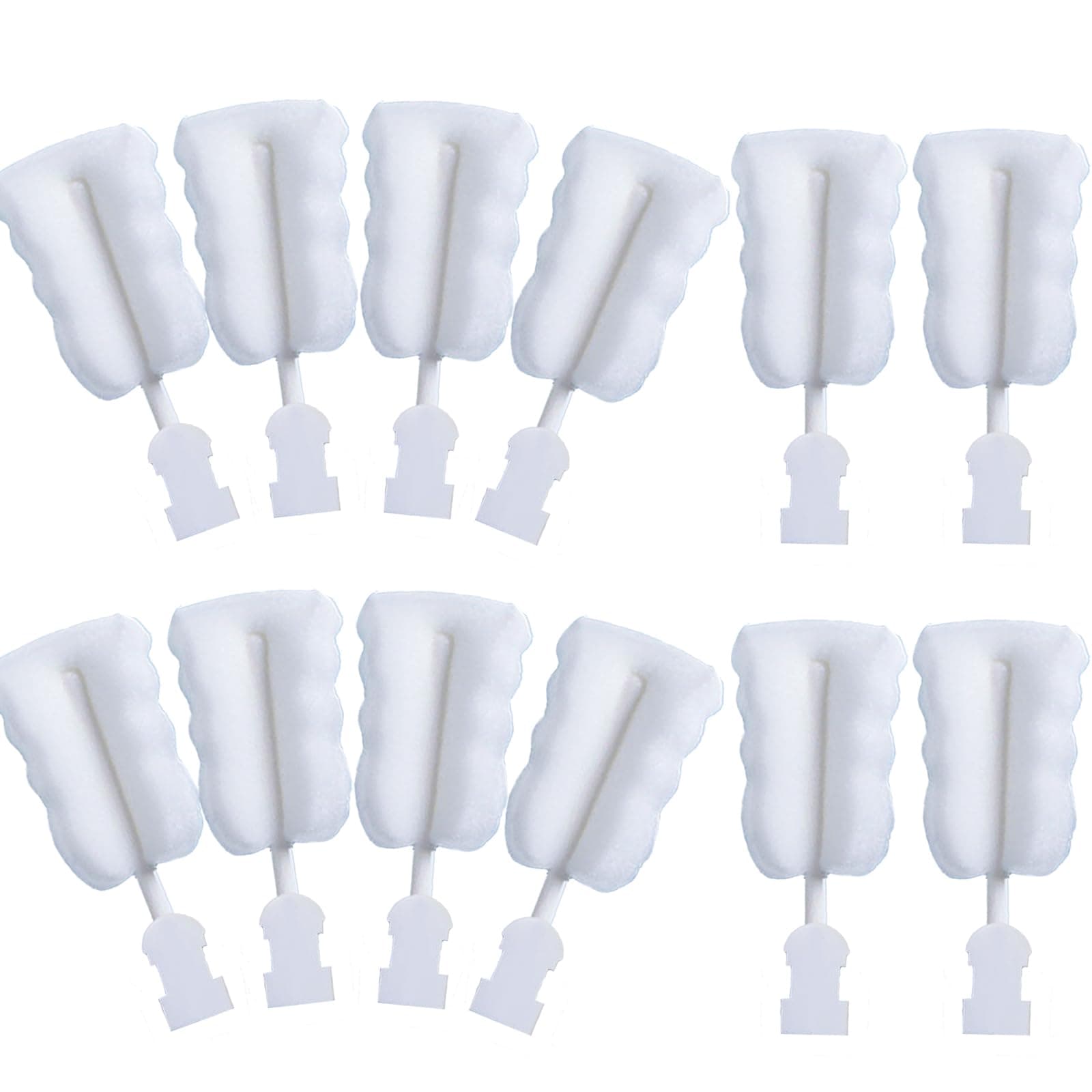 Bottle Brush Sponge Replacement Heads 12 Pack Durable Cleaning Brush Head Environmental Protection Cup Cleaner Brushes Refill Heads Without Handle (Sponge Brush Head 12PCS)