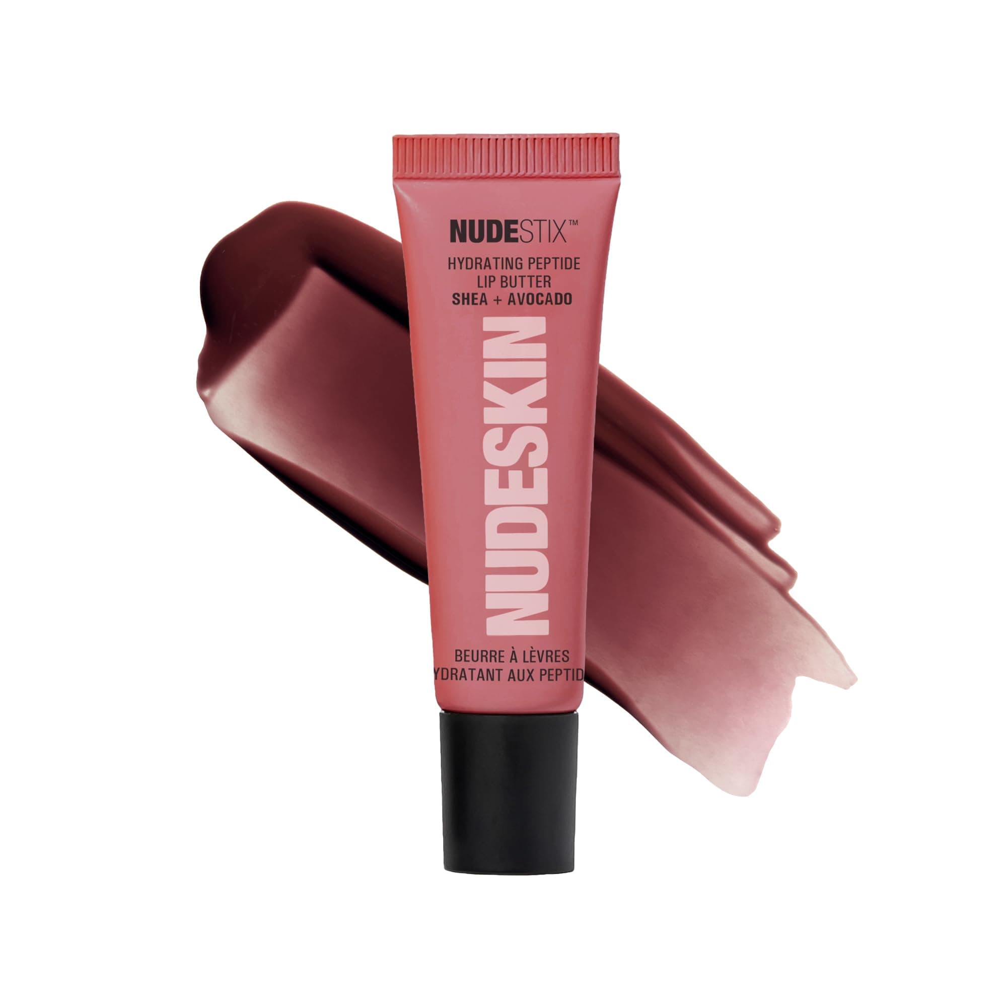 Nudestix Hydrating Peptide Lip Butter – Glossy Lip Balm with Avocado, Shea Butter & 2% Peptides for Hydration & Plumping | Clean, Vegan & Cruelty-Free - Sugar Plum