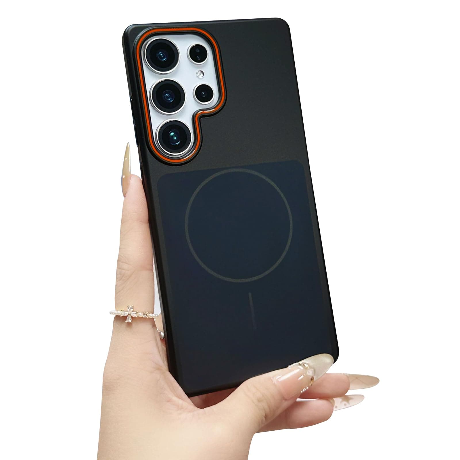 Eiavike Magnetic Phone Case for Samsung Galaxy S26 Ultra 6.9" [Hard PC Material with Metallic Paint Finish] [Compatible with MagSafe] Lightweight Matte Anti-Fingerprint Protective Cover (Black)