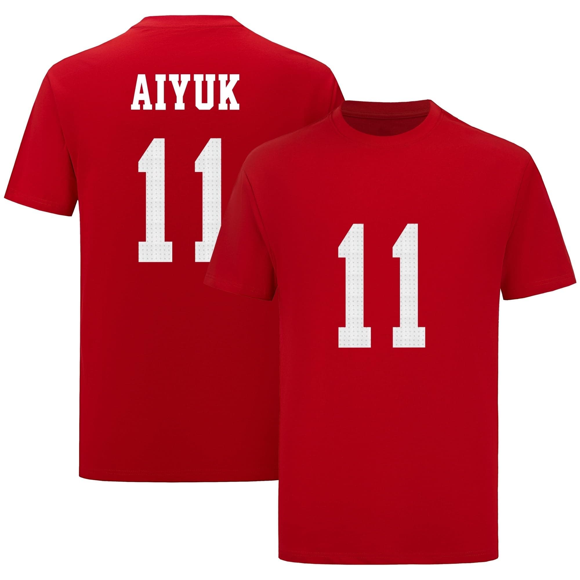 Brandon AIYUK RED 11# for Mens/Womens/Kid Football T-Shirt No Brand/Logos 100% Cotton
