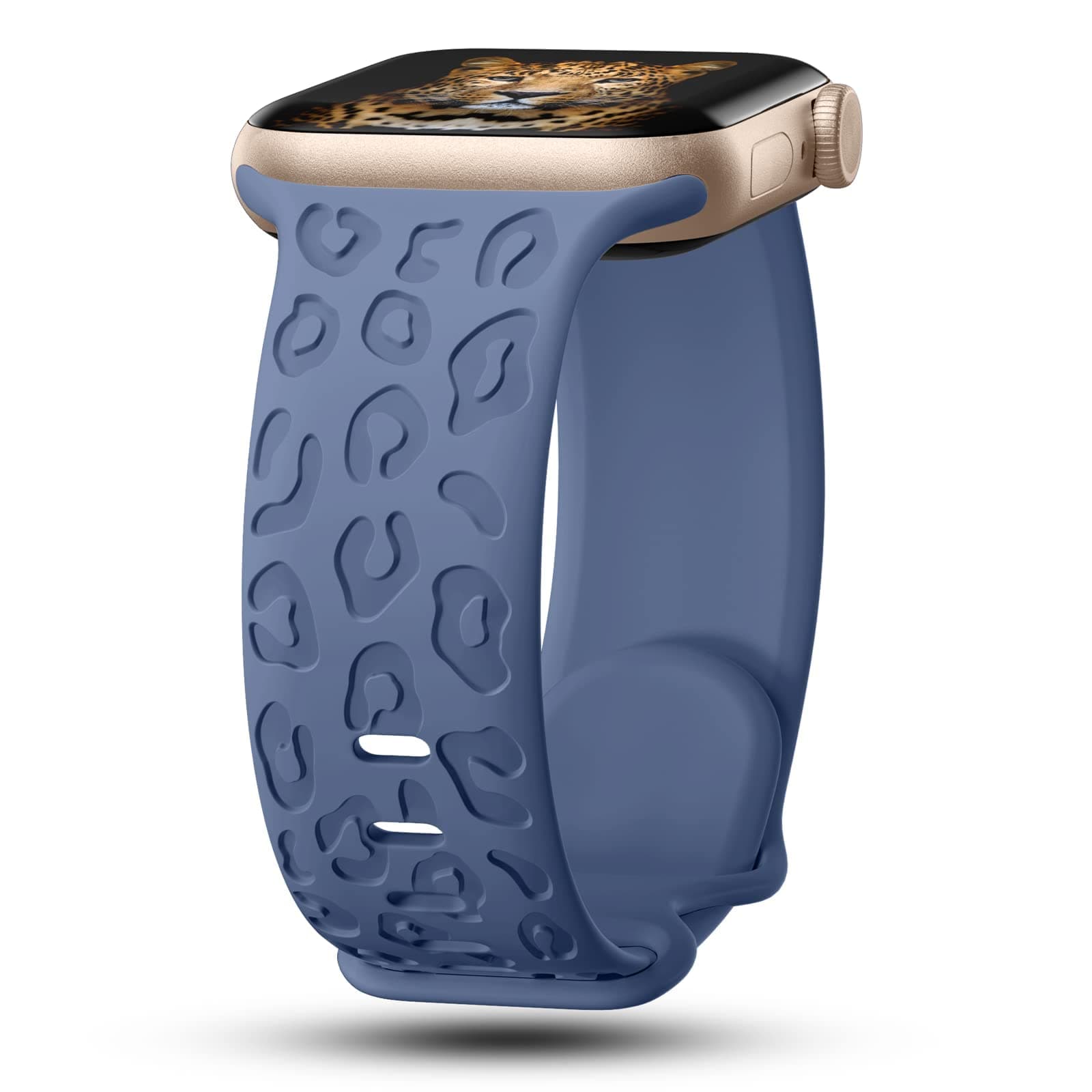 Leopard Engraved Band Compatible with Apple Watch Band Women 40mm 41mm 38mm
