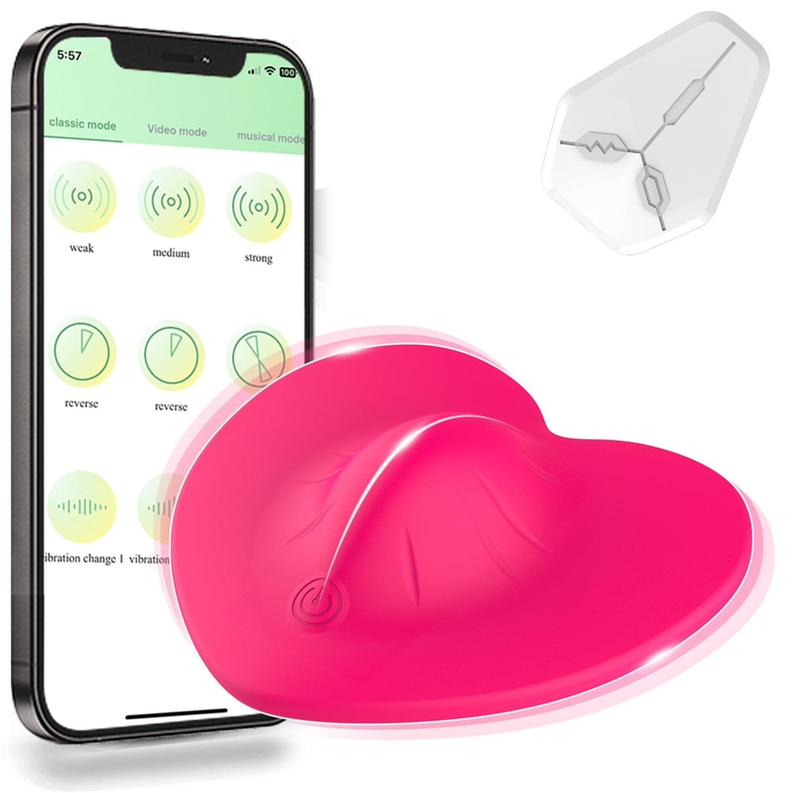 Pad Vibrating Rideable Vibrator for Women Sex Toy Grinder Wearable Fucking Machine Vaginal Asshole Clit Stimulator Female Vibrater(Rose)