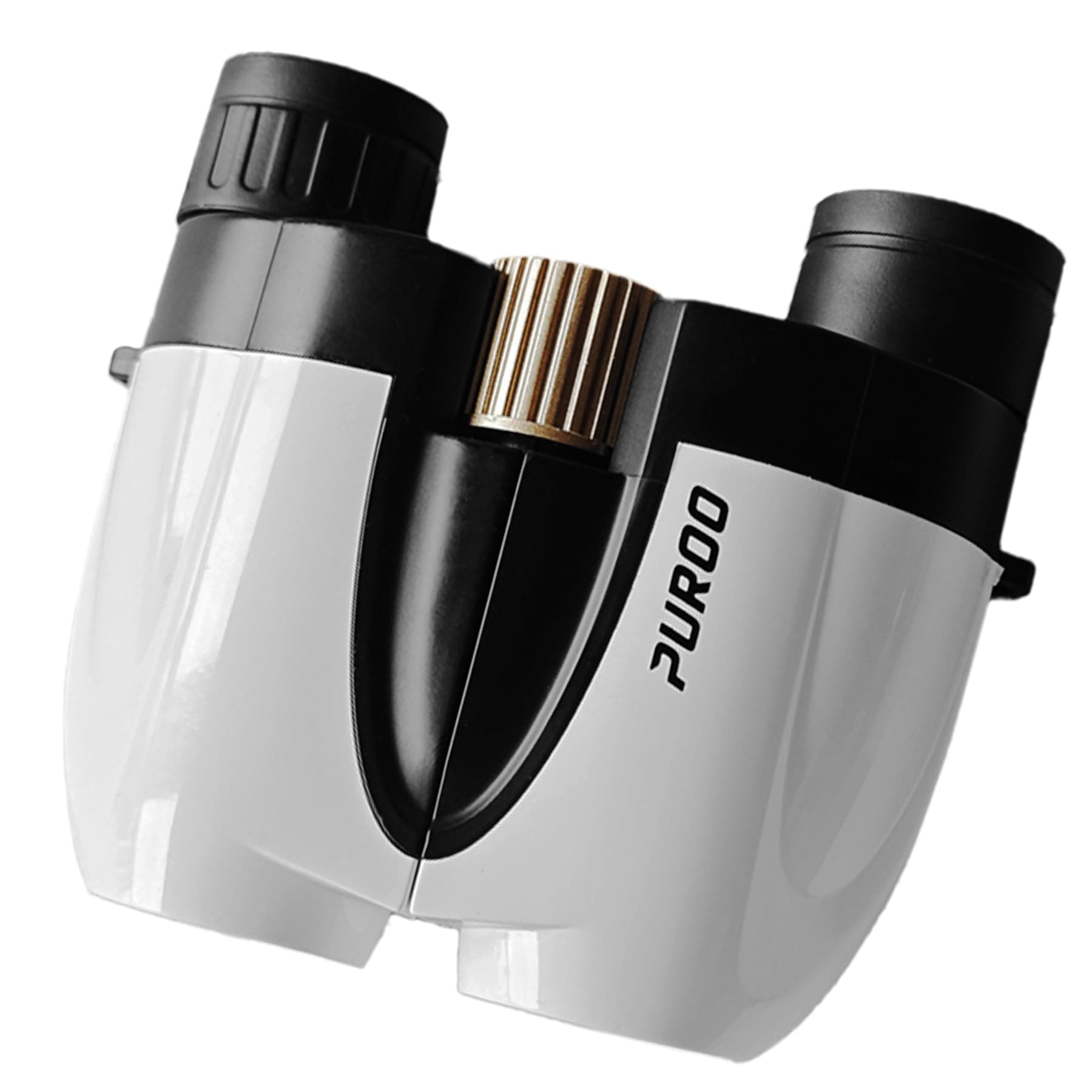 PUROO Small Binoculars for Adults Kids,10X25 Waterproof,Fogproof, Shockproof, High Powered Binoculars for Bird Watching,Stargazing,Concerts,Sports,Travel,Cruise,Hunting,Hiking,White