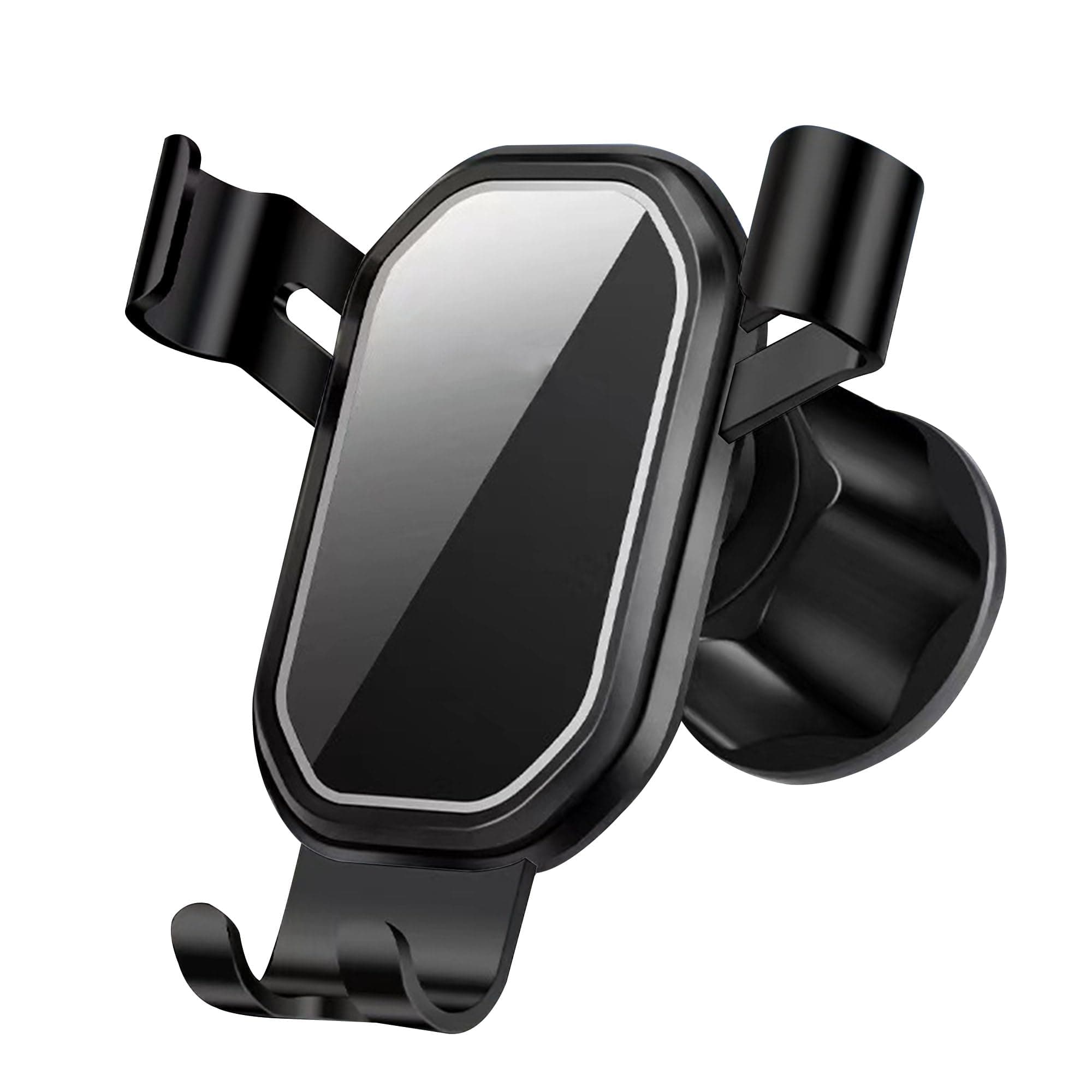 Zorixord Car Truck Phone 360° Rotation Black Mirror Holder Fold Cradles, Phone Holder Mount for Car Unobstruction Air Vent Universal Stand Cell Phone Car Accessories Holder with Long Metal Hook Clip