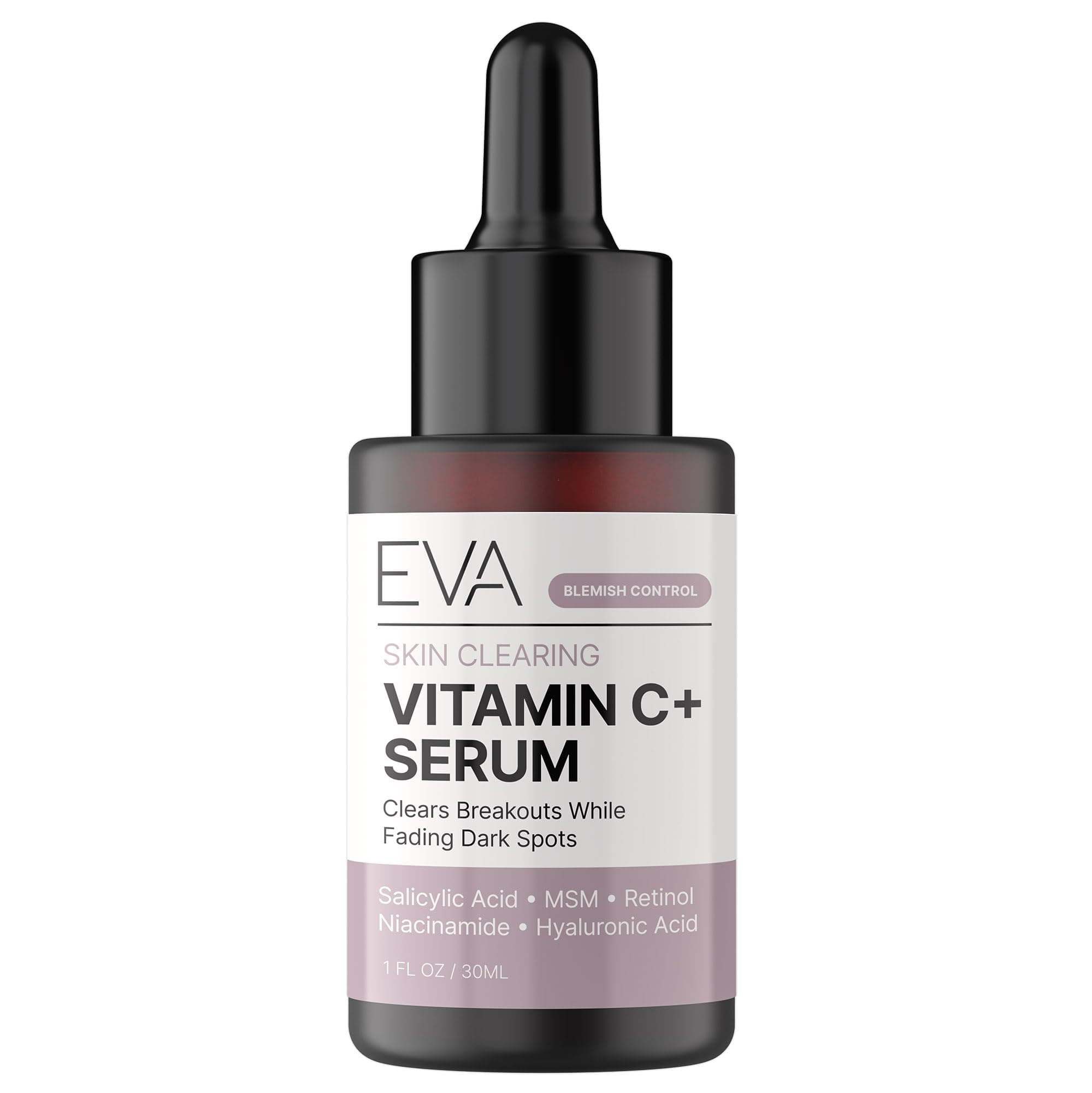 Eva Naturals Skin Clearing Vitamin C Serum, Retinol & Salicylic, 1 oz