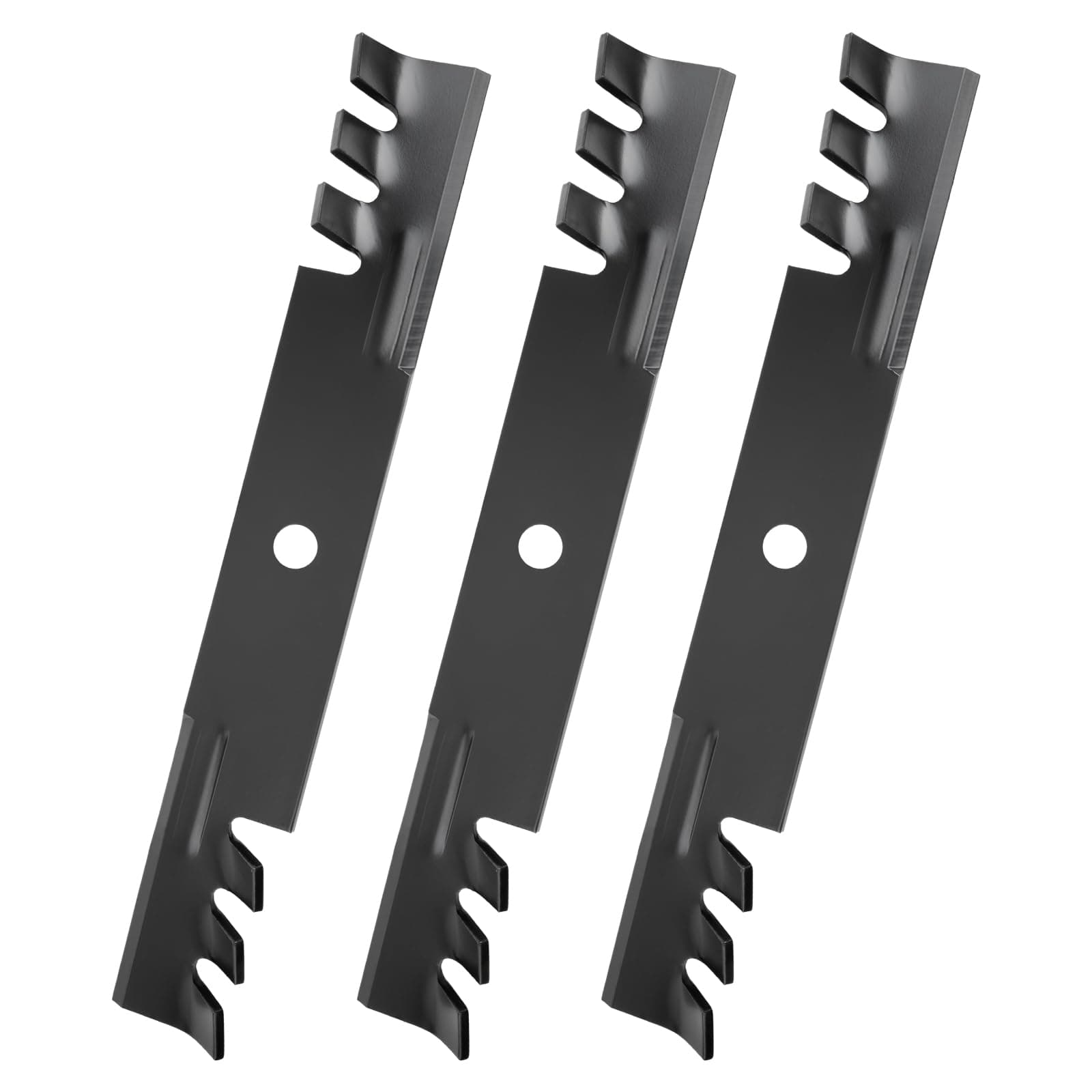 wyevee 01010168-X Mower Blades Compatible with Cub Cad et 50" Deck Lawn Mowers, Toothed Mulching Blades Fit for Cub Cad et M50-KHS Z-Force 50 GT1500, Replace MTD 01010168-0637 01010168 (3 Pack)